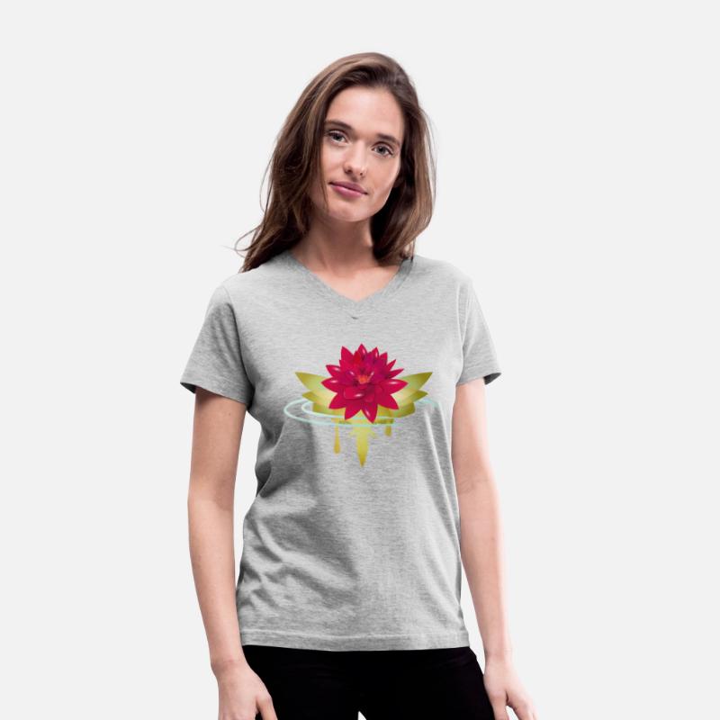 bright red lotus flower in water