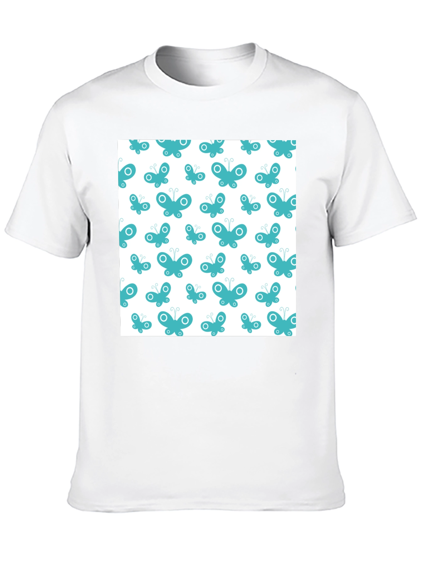 Butterfly Pattern T-Shirt - Black