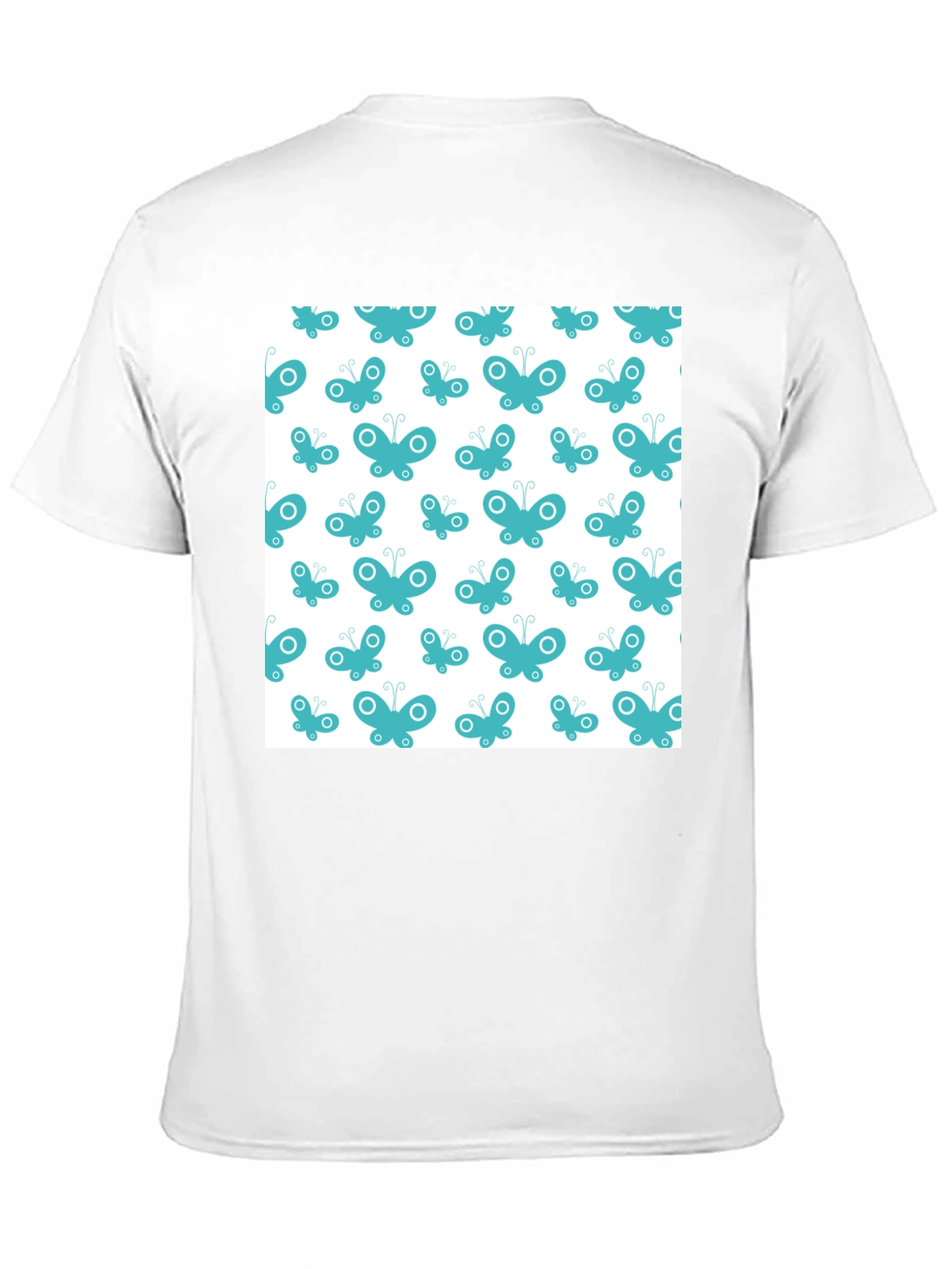 Butterfly Pattern T-Shirt - Black