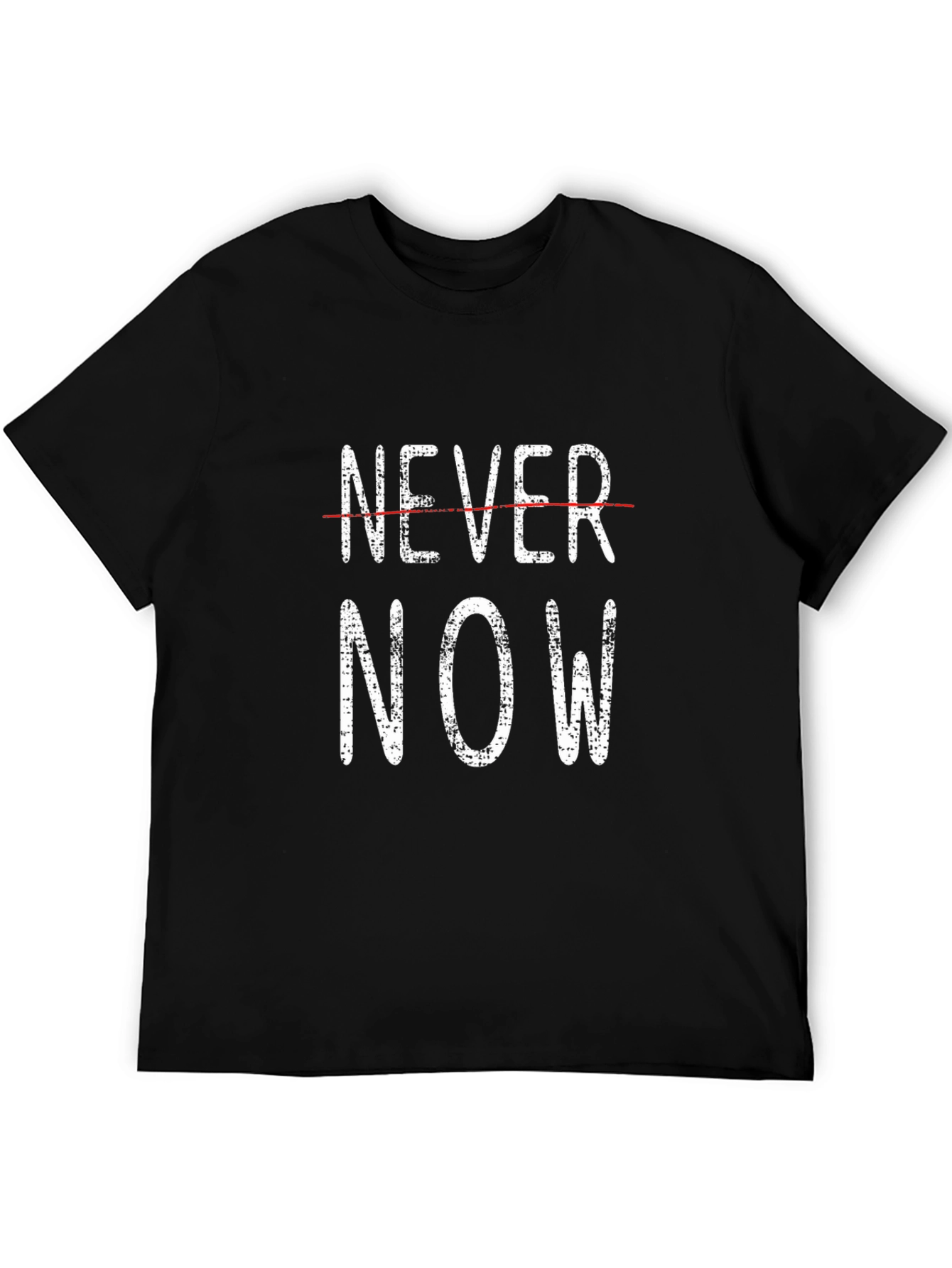 Never Now Graphic T-Shirt - Black Casual Tee