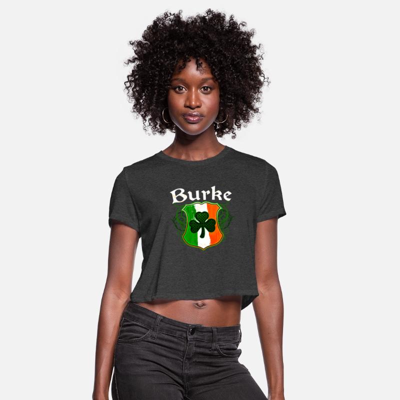 Burke Irish Surname Ireland Flag Shield Shamrock