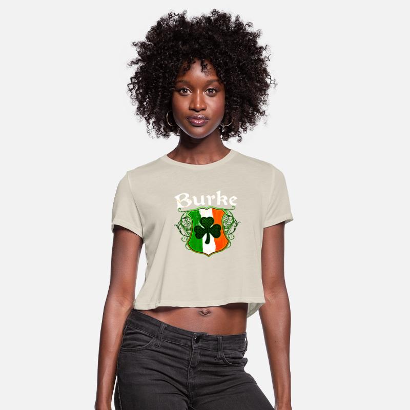Burke Irish Surname Ireland Flag Shield Shamrock