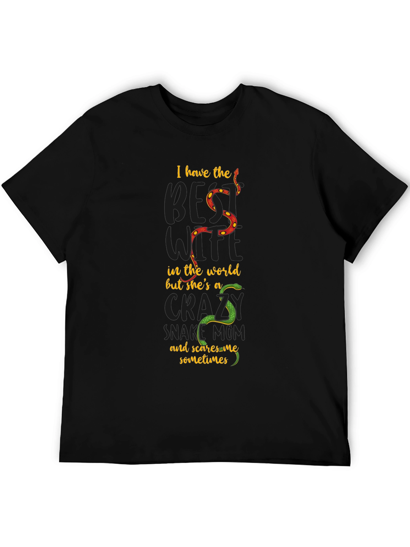 Crazy Snake Mom T-Shirt - Unisex Black Tee