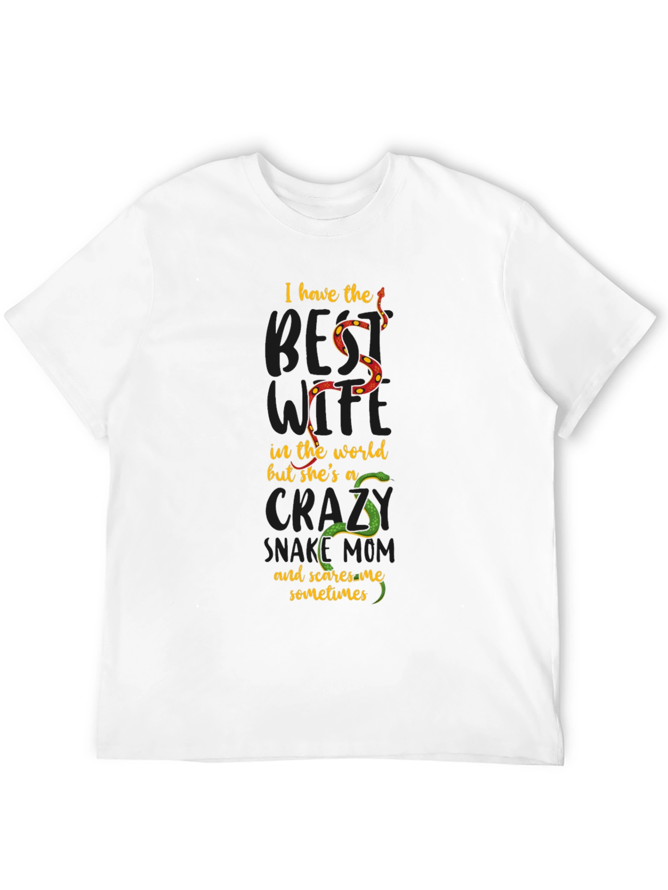 Crazy Snake Mom T-Shirt - Unisex Black Tee