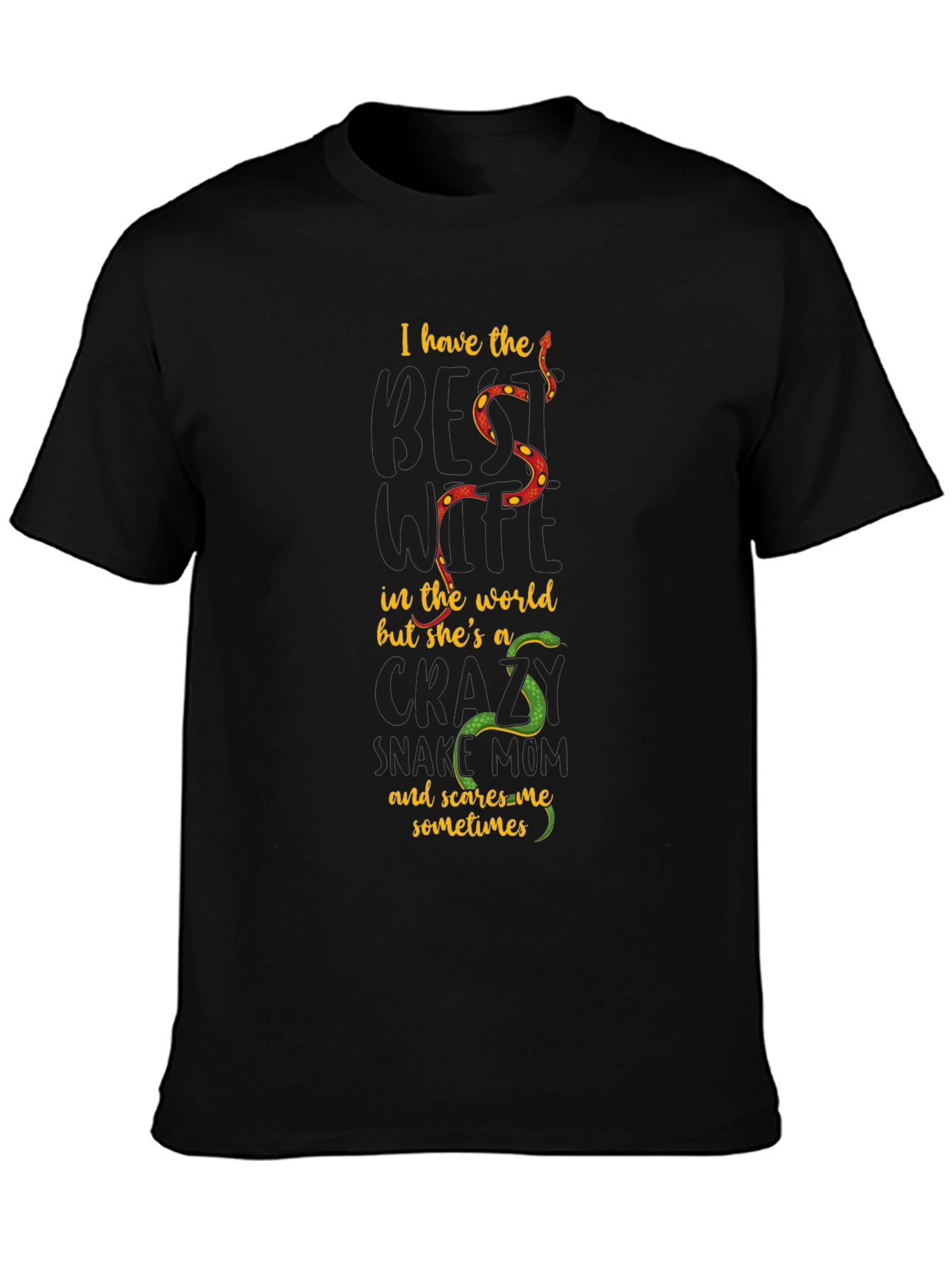 Crazy Snake Mom T-Shirt - Unisex Black Tee