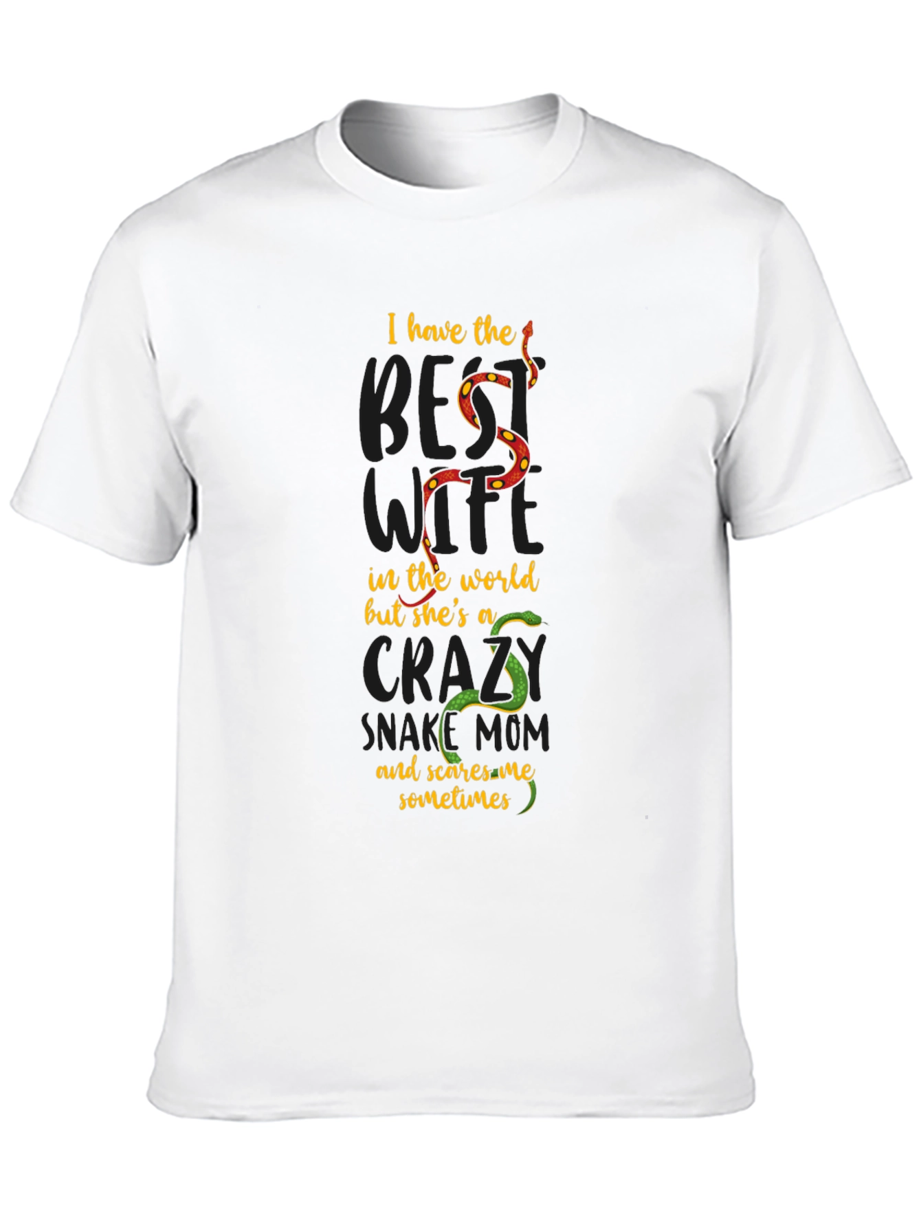 Crazy Snake Mom T-Shirt - Unisex Black Tee