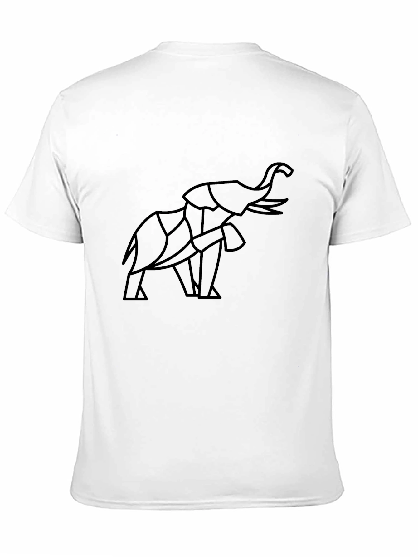 Geometric Elephant Graphic Tee - Modern Style