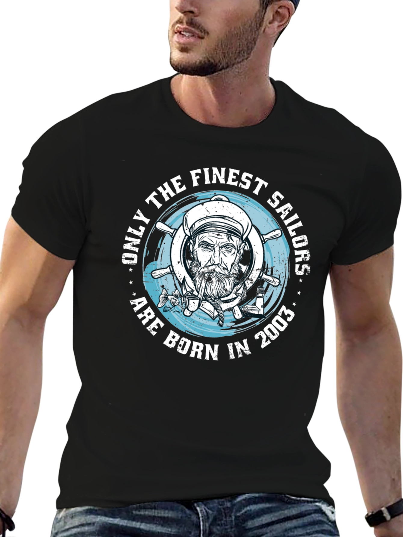 Finest Sailors Born in 2003 Black T-Shirt