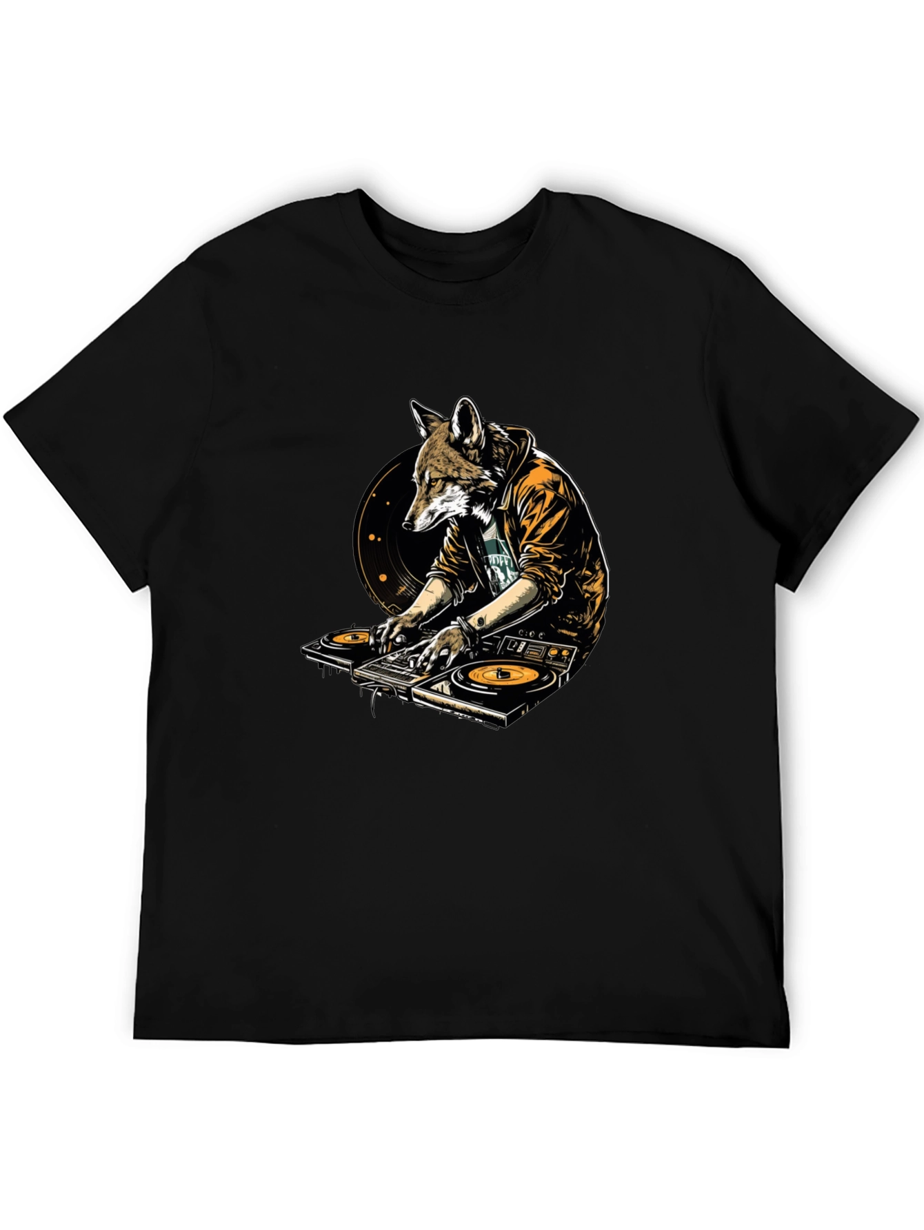 DJ Fox Graphic T-Shirt - Cool Animal Design