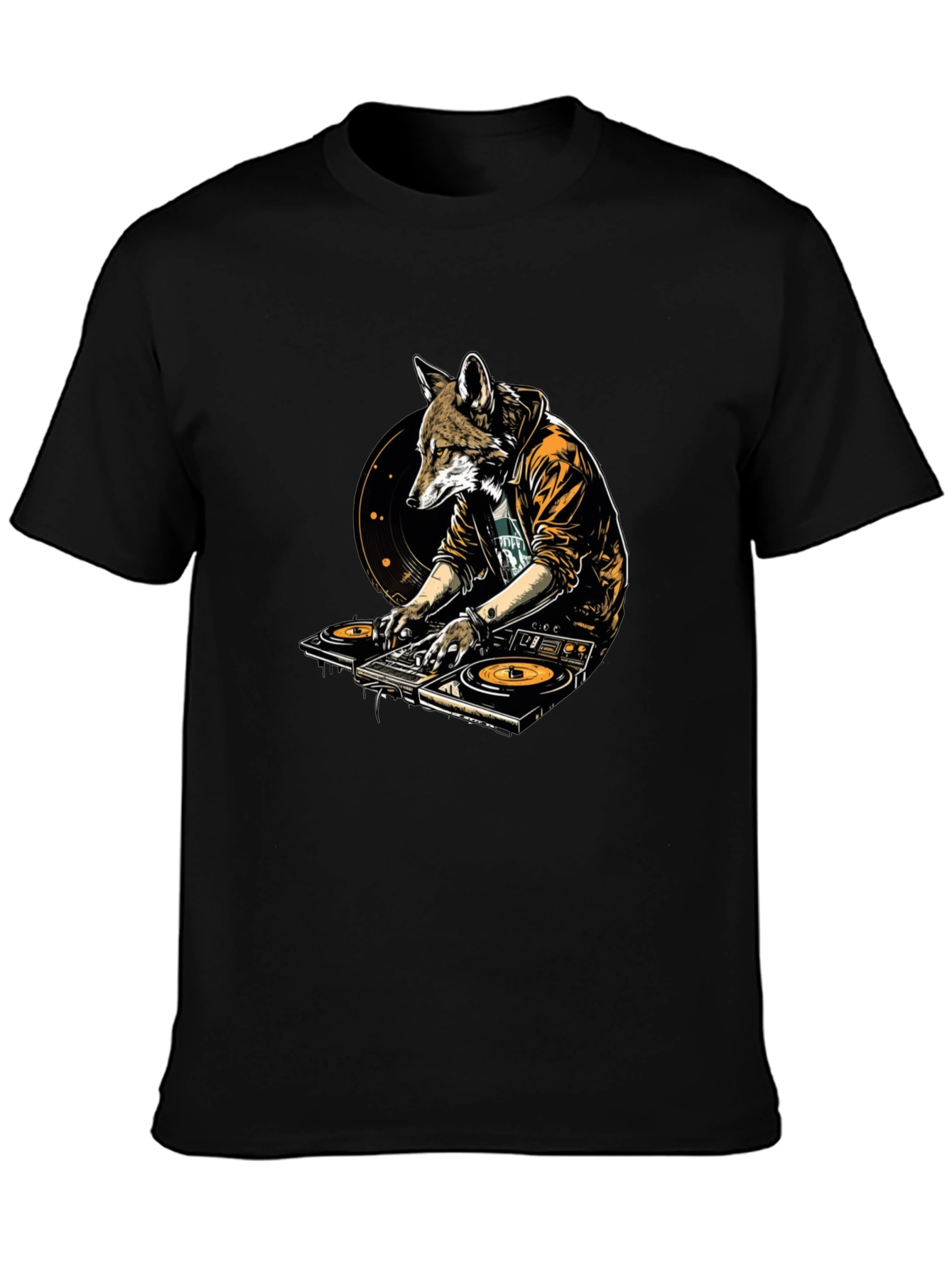DJ Fox Graphic T-Shirt - Cool Animal Design