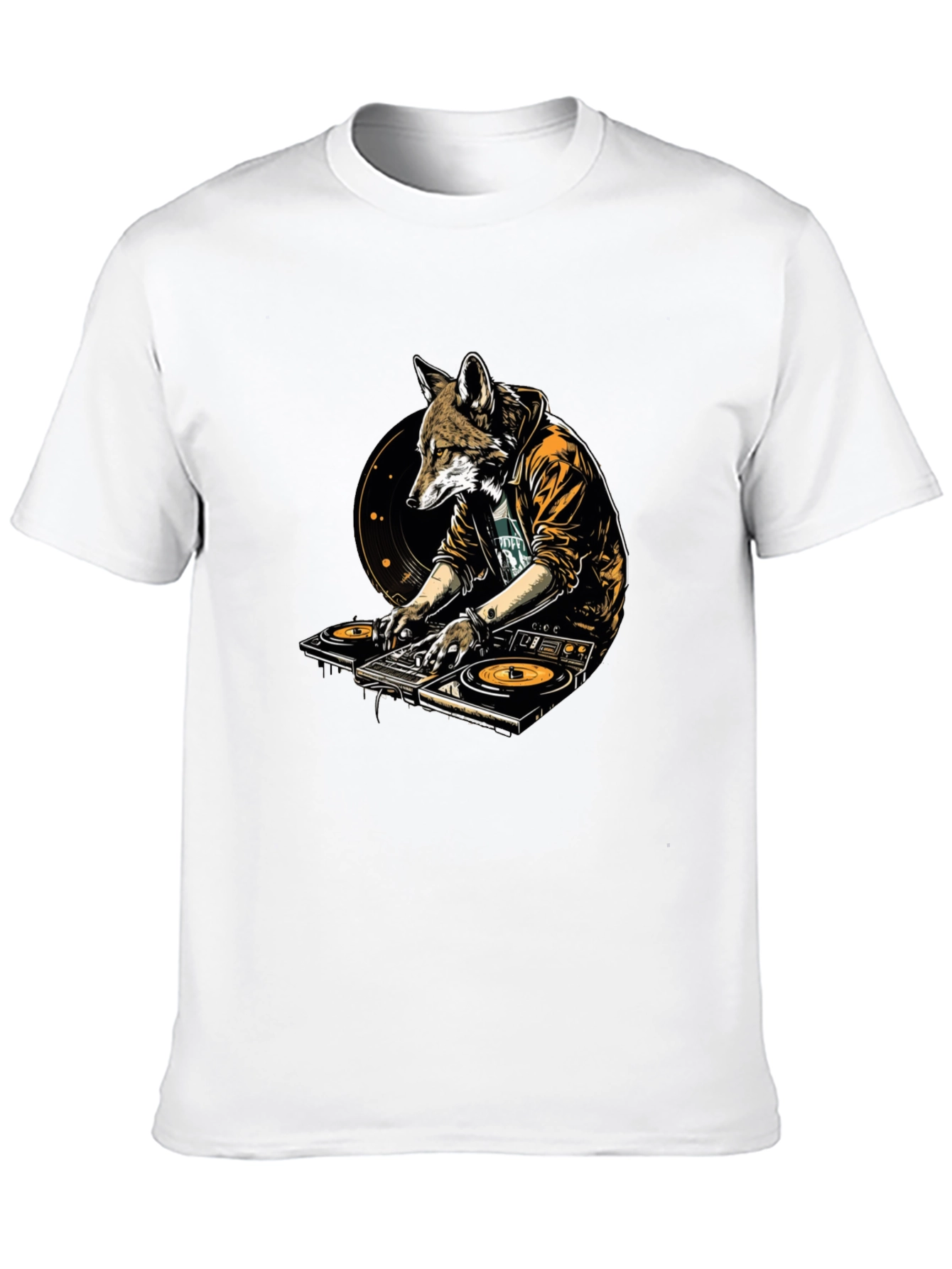 DJ Fox Graphic T-Shirt - Cool Animal Design