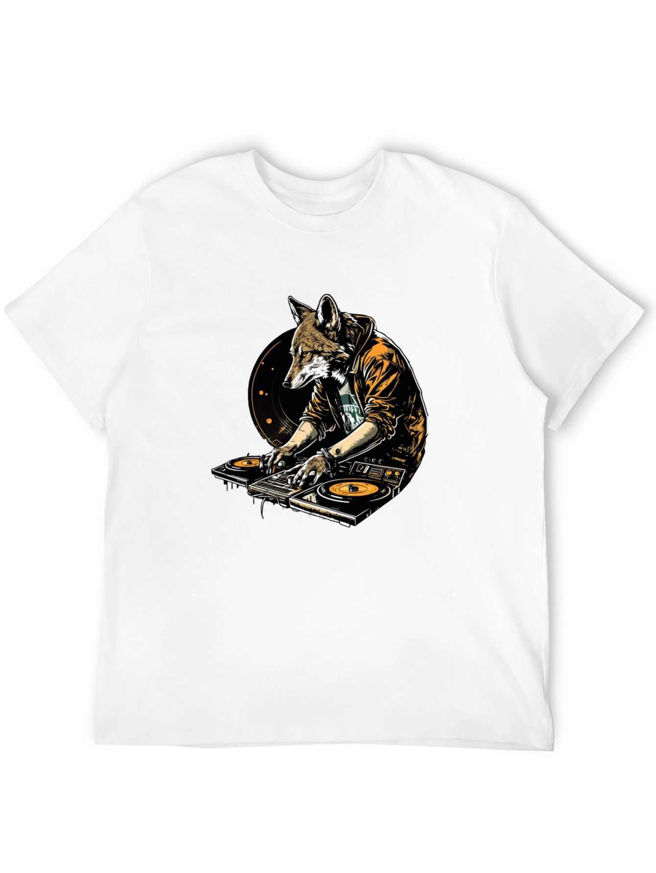 DJ Fox Graphic T-Shirt - Cool Animal Design