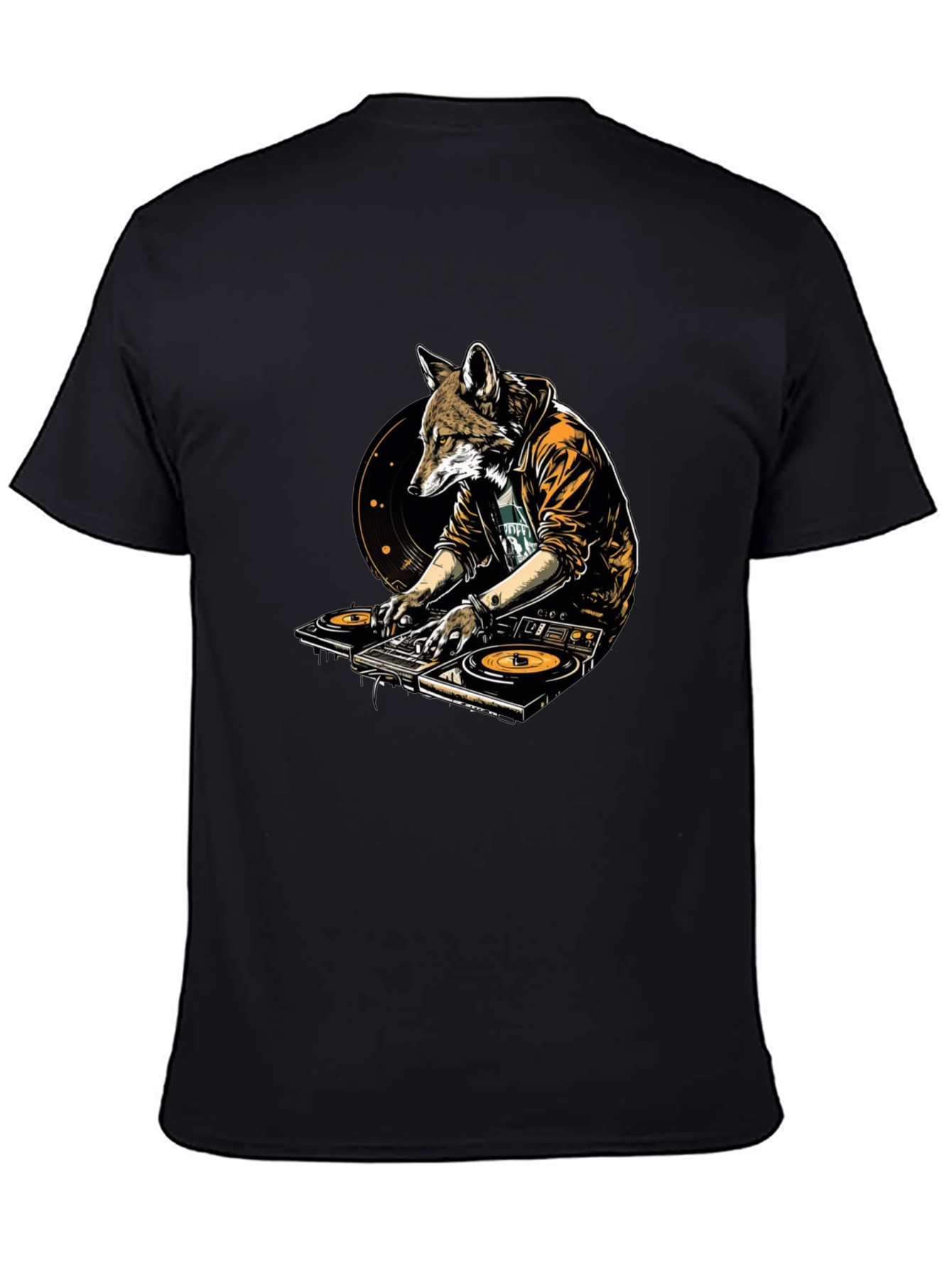 DJ Fox Graphic T-Shirt - Cool Animal Design