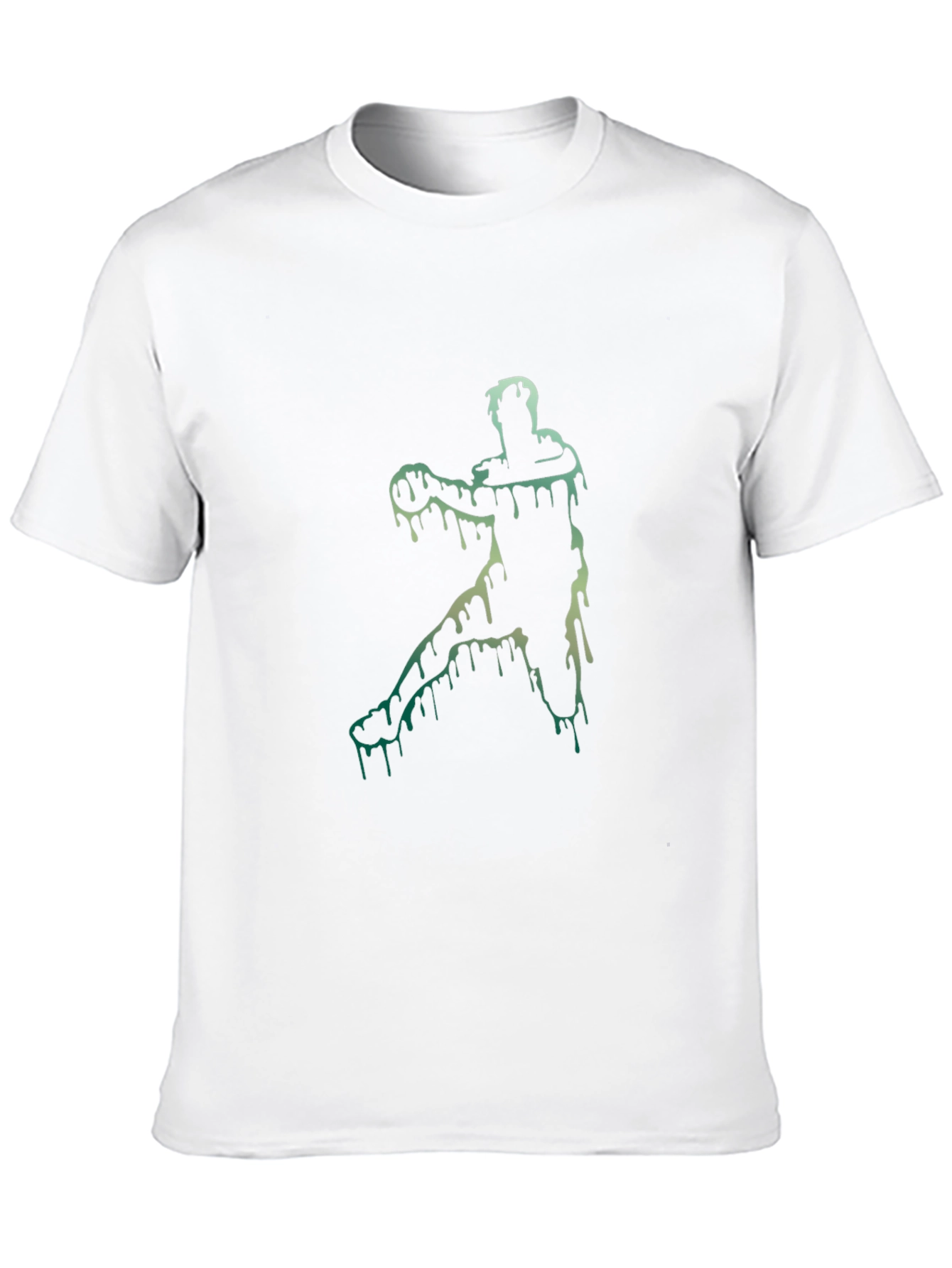 Melting Basketball Player Black Graphic Tee