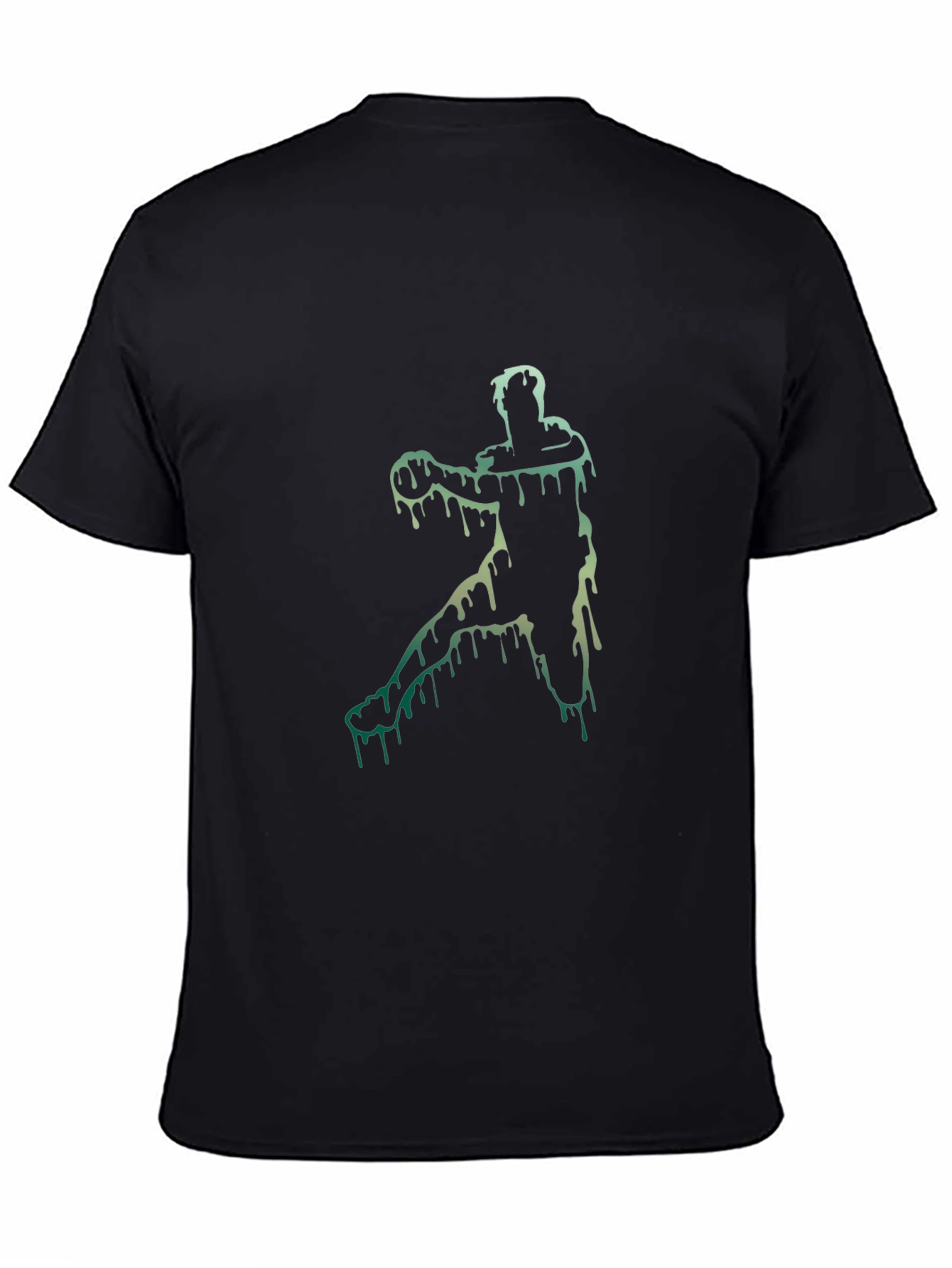 Melting Basketball Player Black Graphic Tee