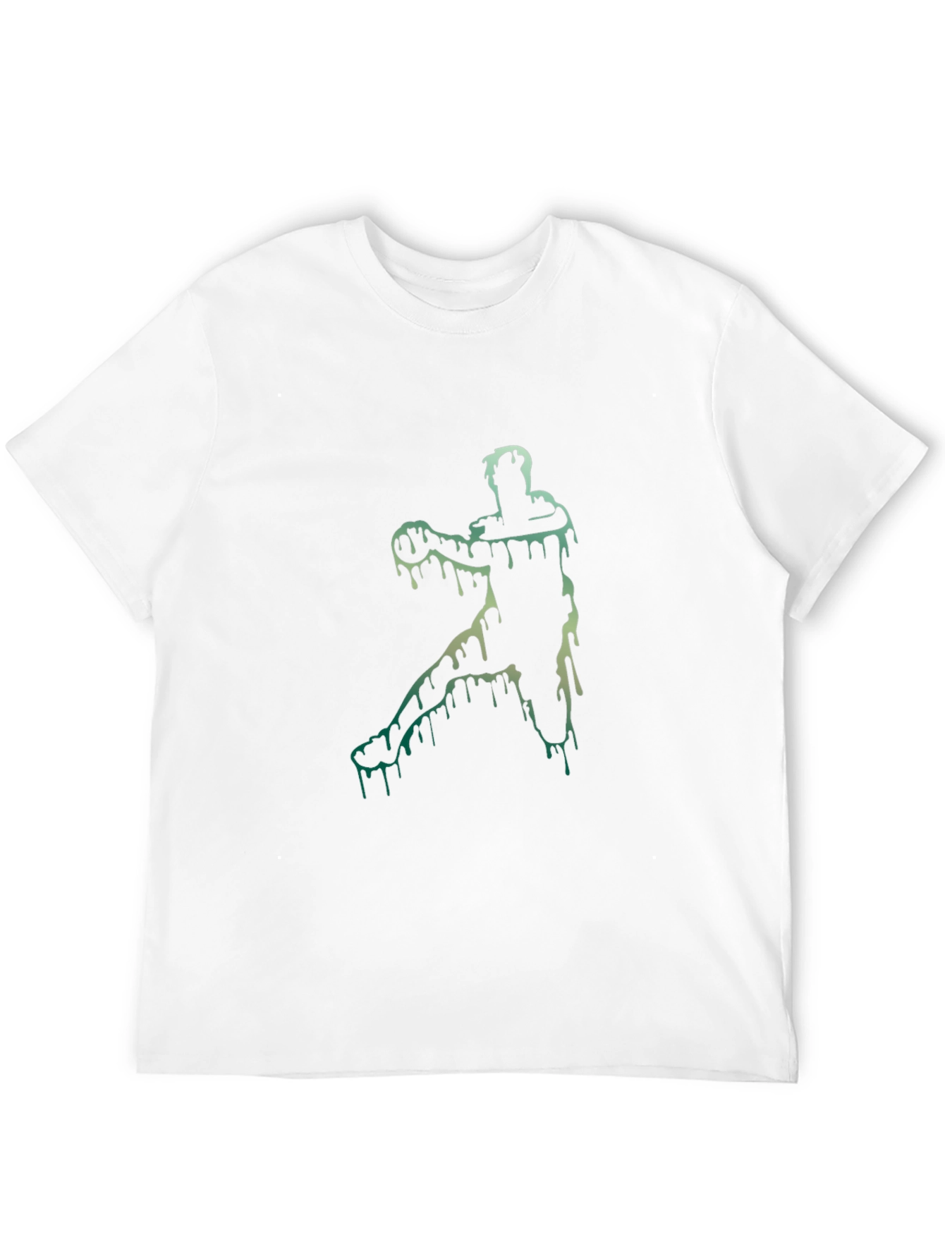Melting Basketball Player Black Graphic Tee