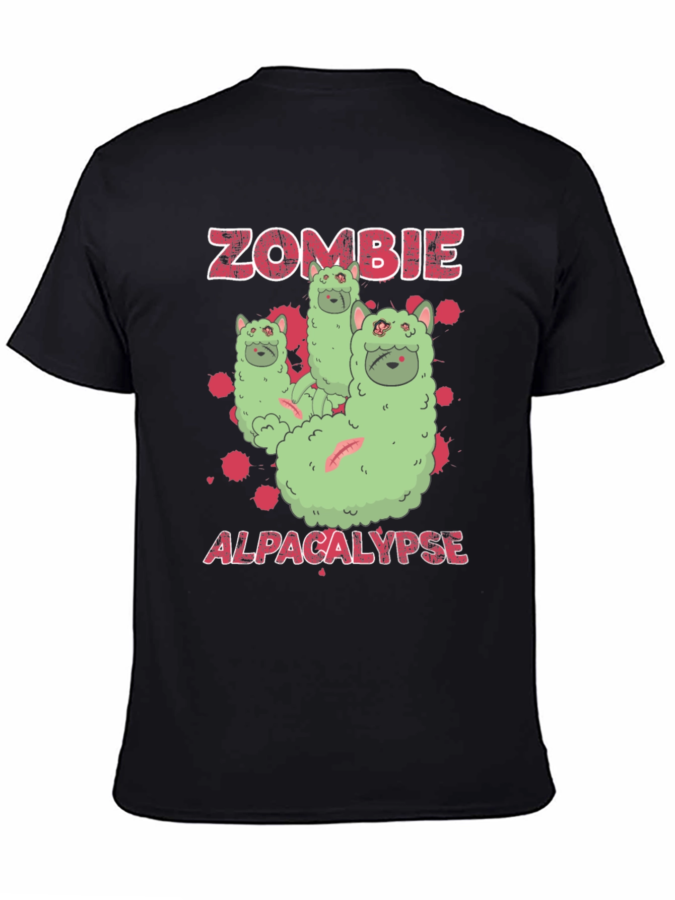 Zombie Alpaca-lypse Graphic T-Shirt
