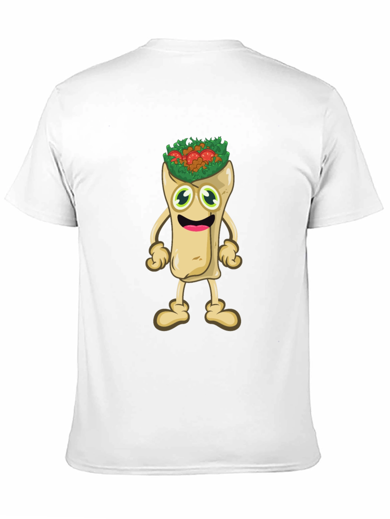 Funny Cartoon Burrito T-Shirt - Black