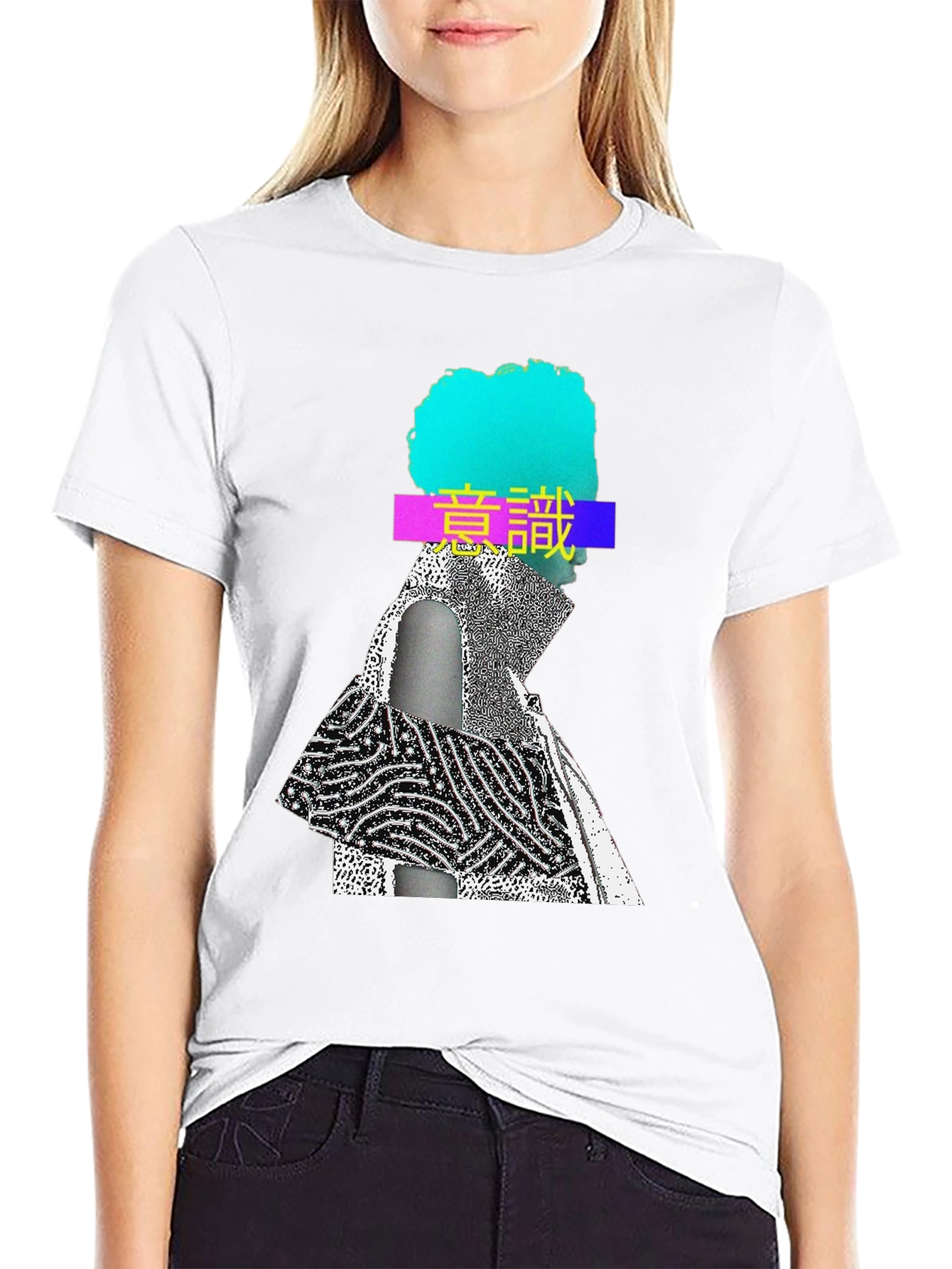 Abstract Graphic Print Crew Neck T-Shirt