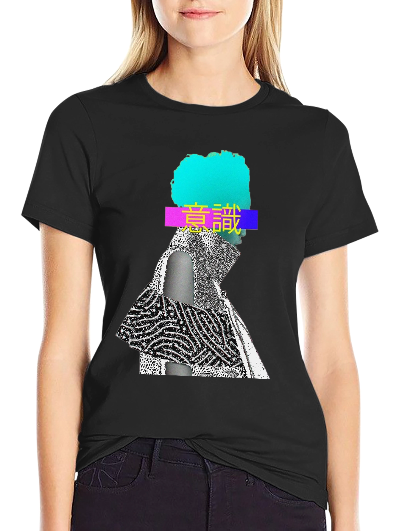 Abstract Graphic Print Crew Neck T-Shirt