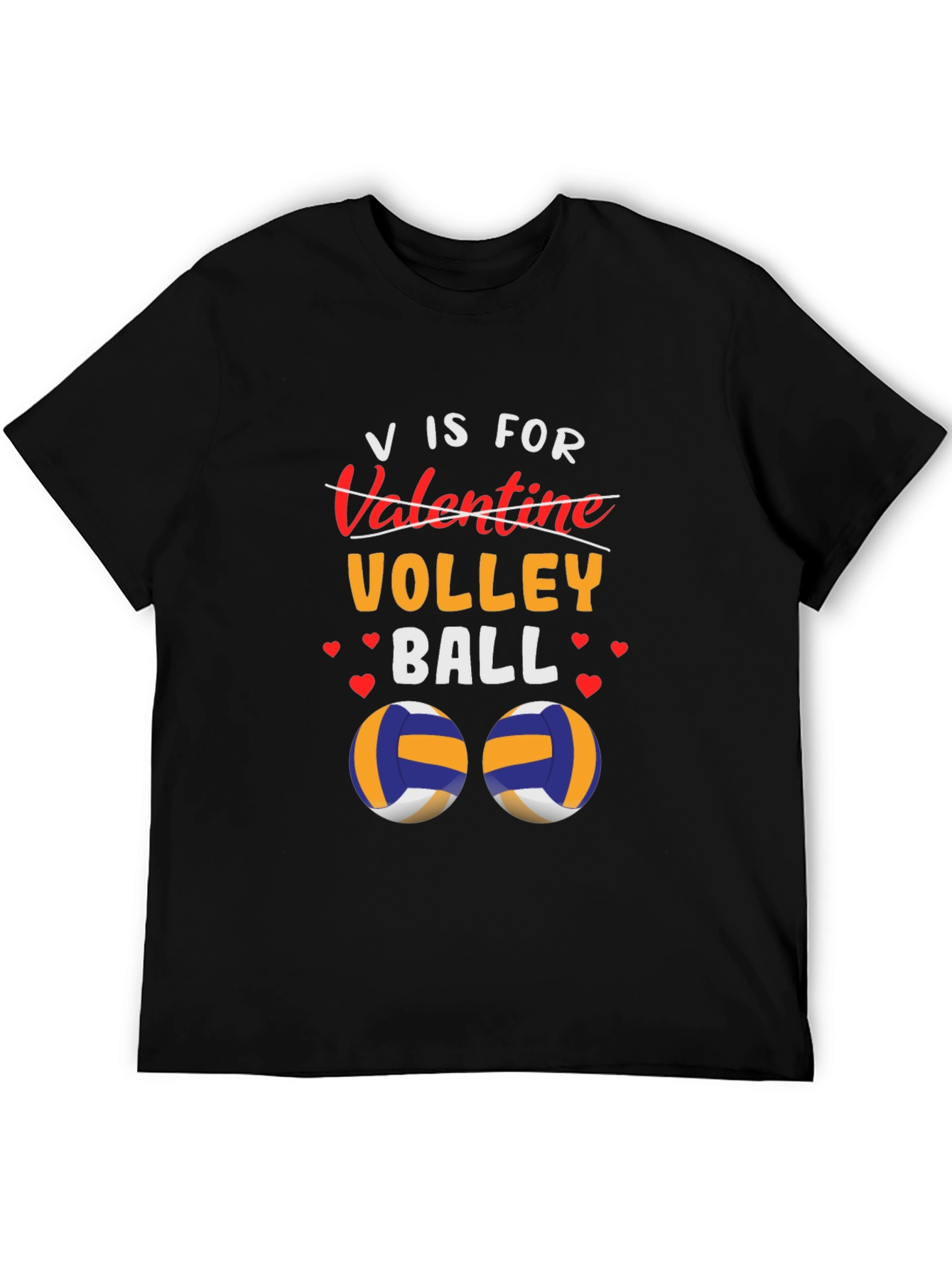 Valentine Volley Ball Graphic T-Shirt