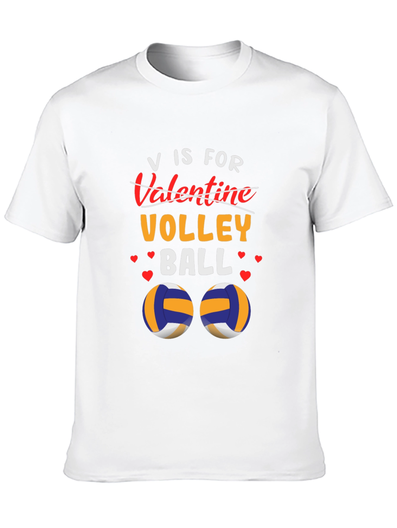 Valentine Volley Ball Graphic T-Shirt