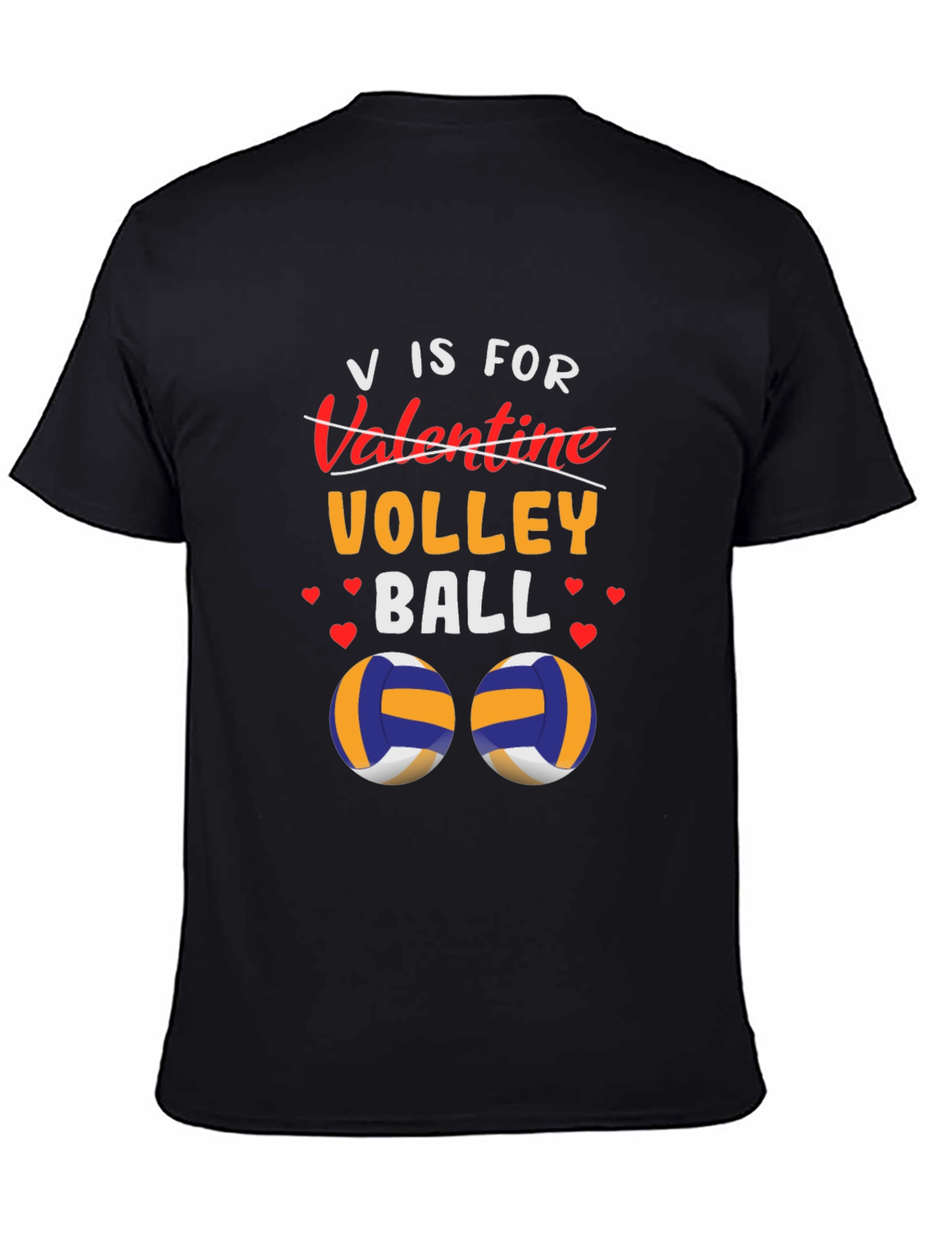 Valentine Volley Ball Graphic T-Shirt