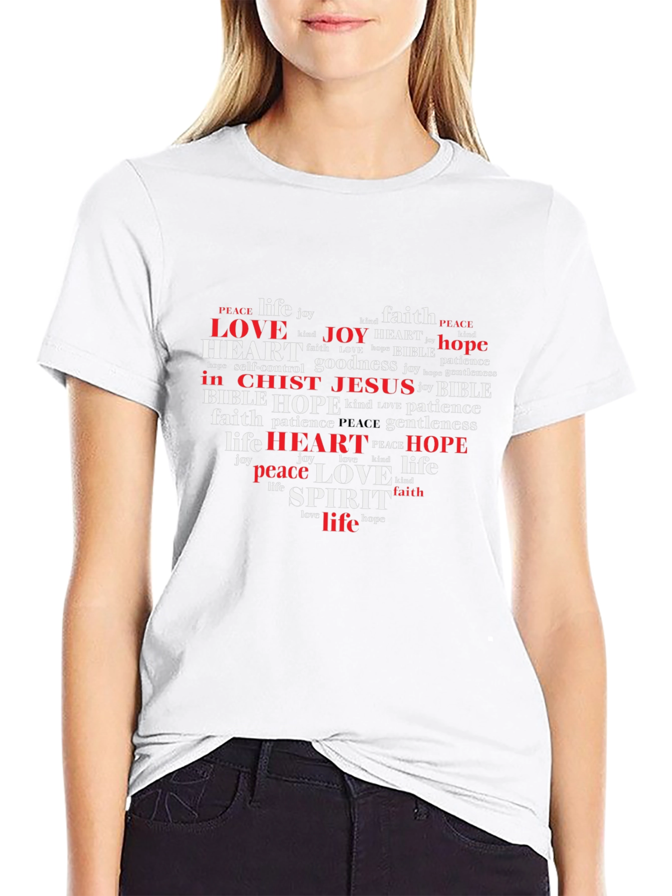 Word Art Heart T-Shirt
