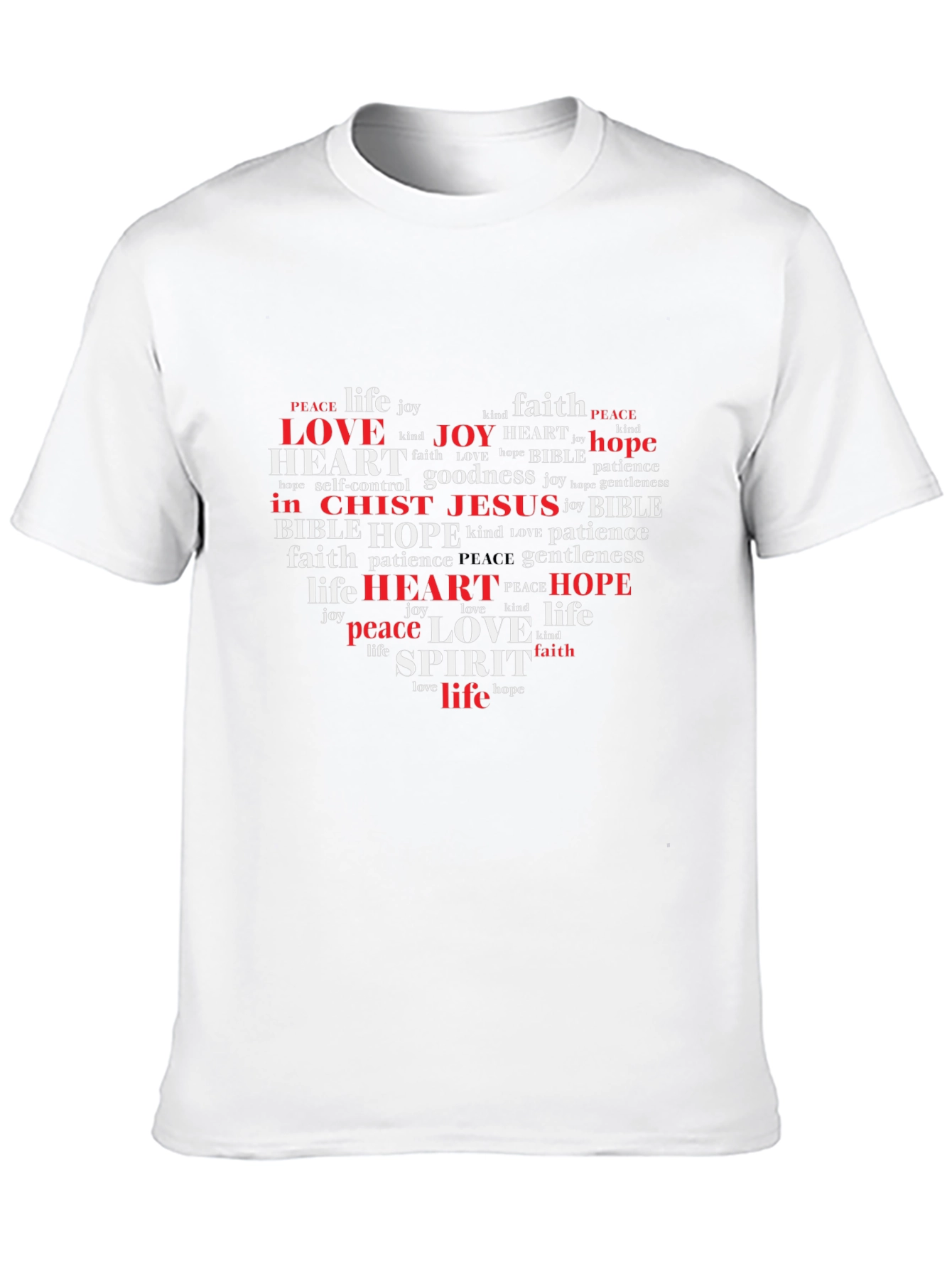 Word Art Heart T-Shirt