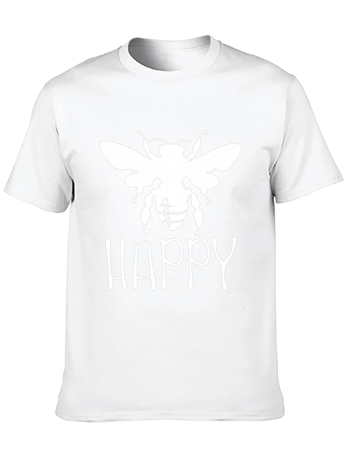 Happy Bee Graphic T-Shirt - Black Cotton Tee