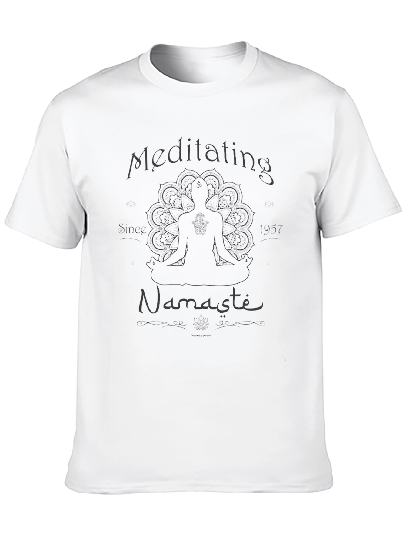 Meditating Namaste Black T-Shirt