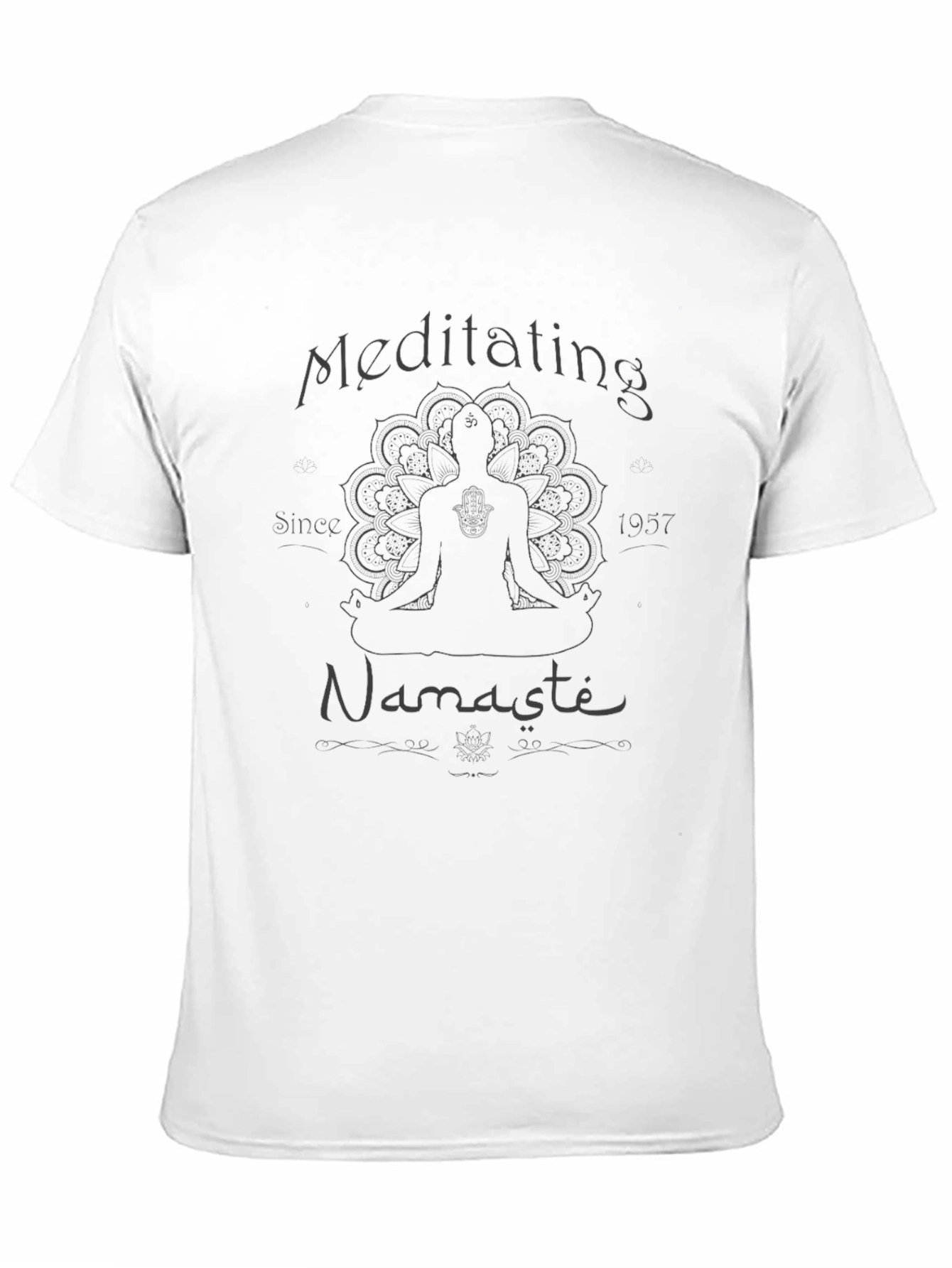 Meditating Namaste Black T-Shirt