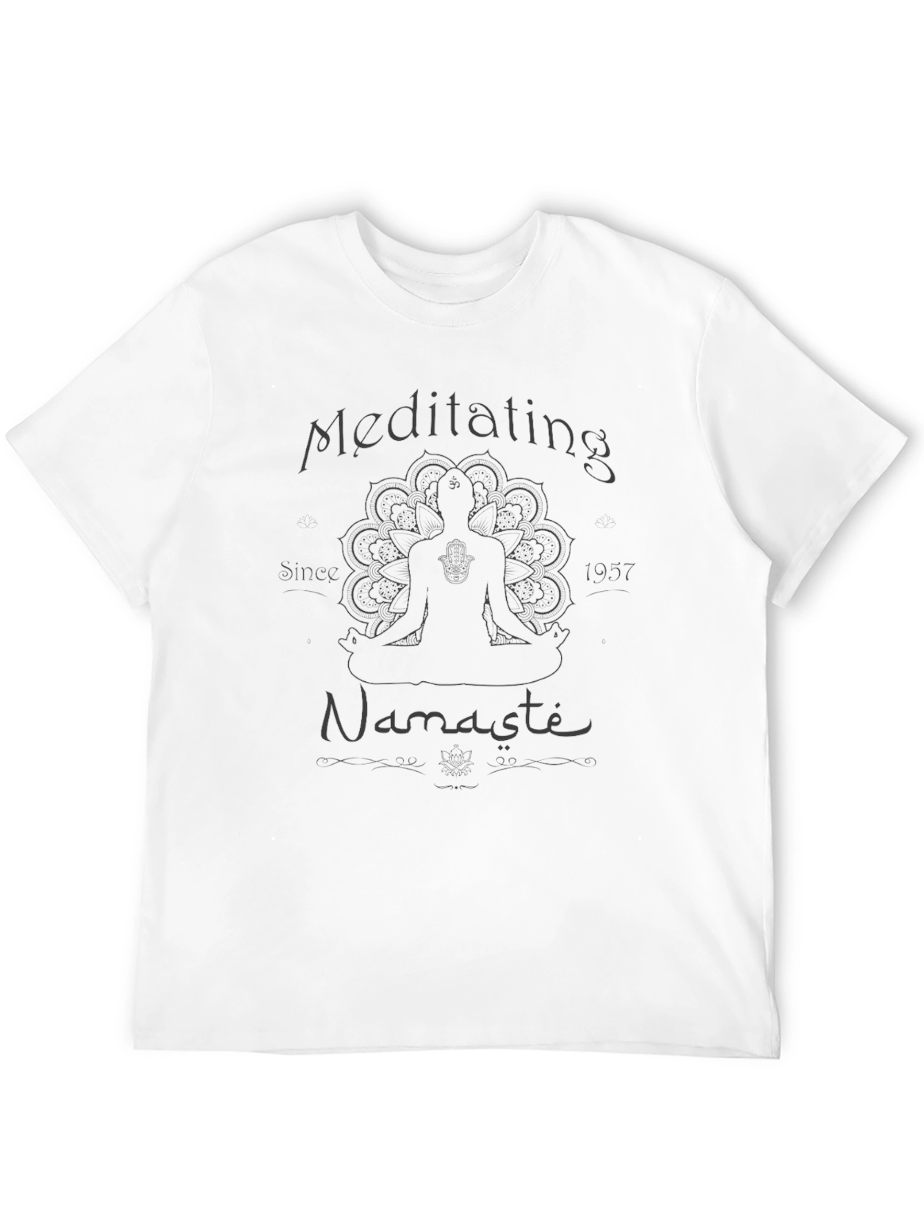 Meditating Namaste Black T-Shirt