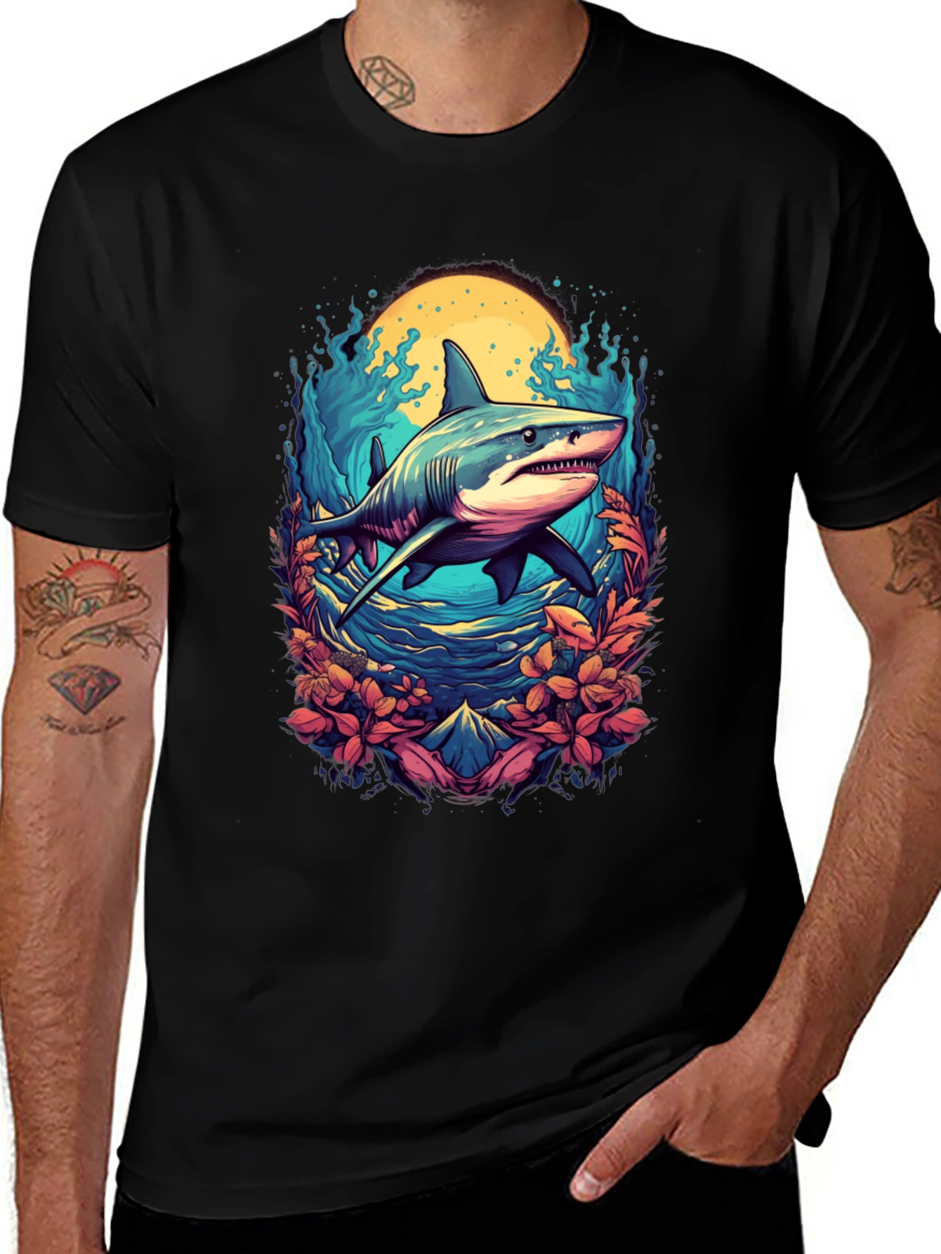 Shark Graphic Tee - Ocean Life Design