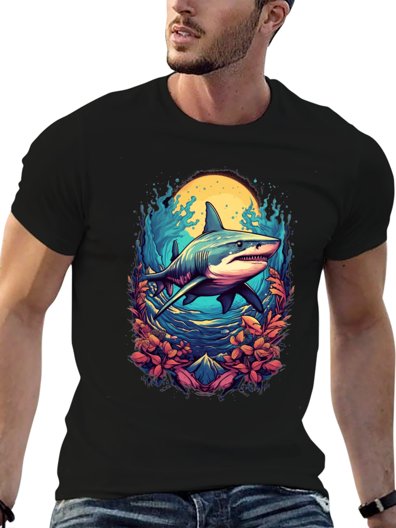 Shark Graphic Tee - Ocean Life Design