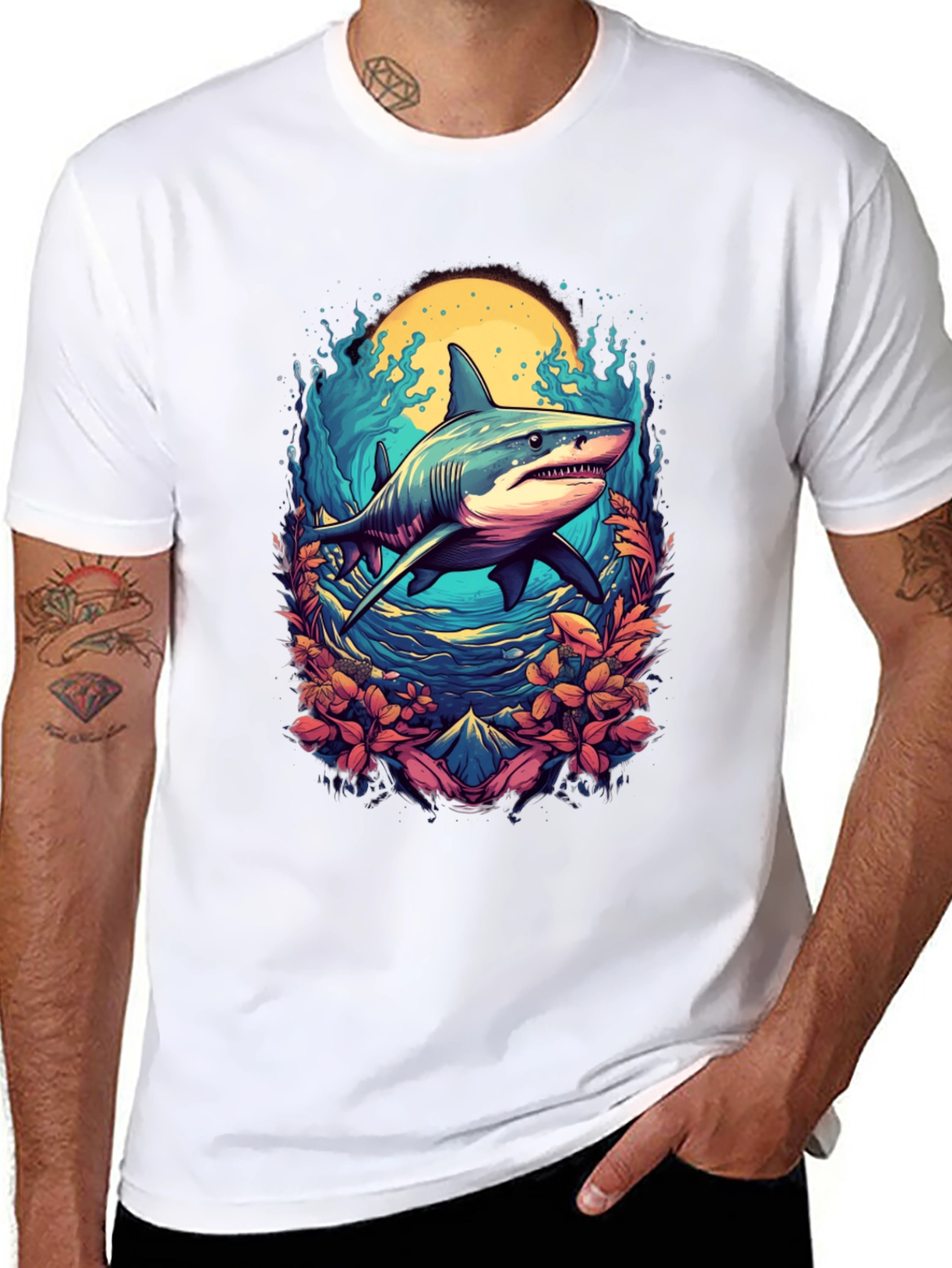 Shark Graphic Tee - Ocean Life Design