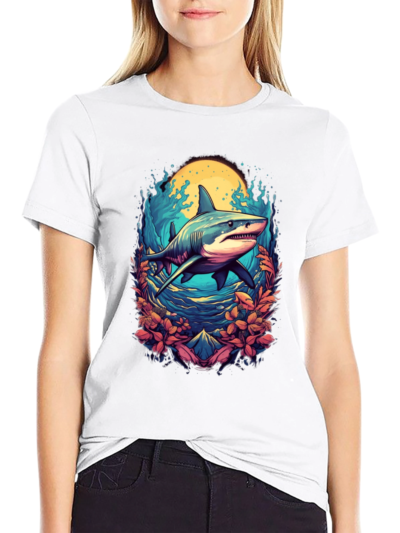 Shark Graphic Tee - Ocean Life Design