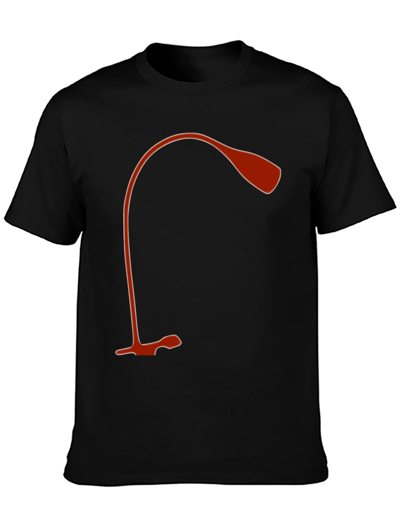 Modern Desk Lamp Graphic Tee - Black Cotton Shirt