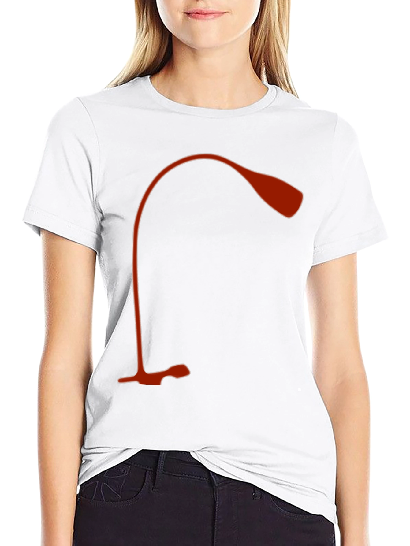 Modern Desk Lamp Graphic Tee - Black Cotton Shirt