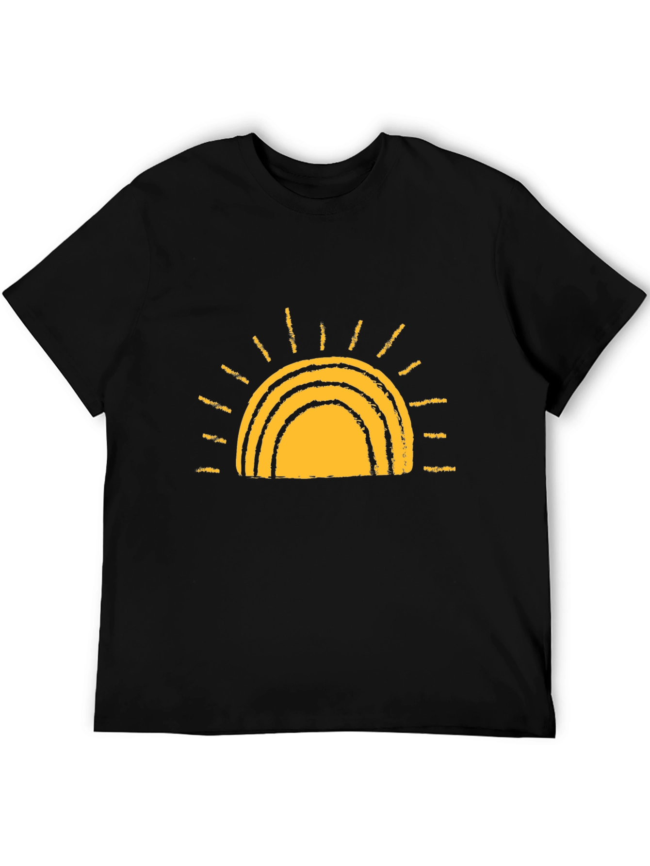Sunrise Graphic Black T-Shirt | Casual Comfort