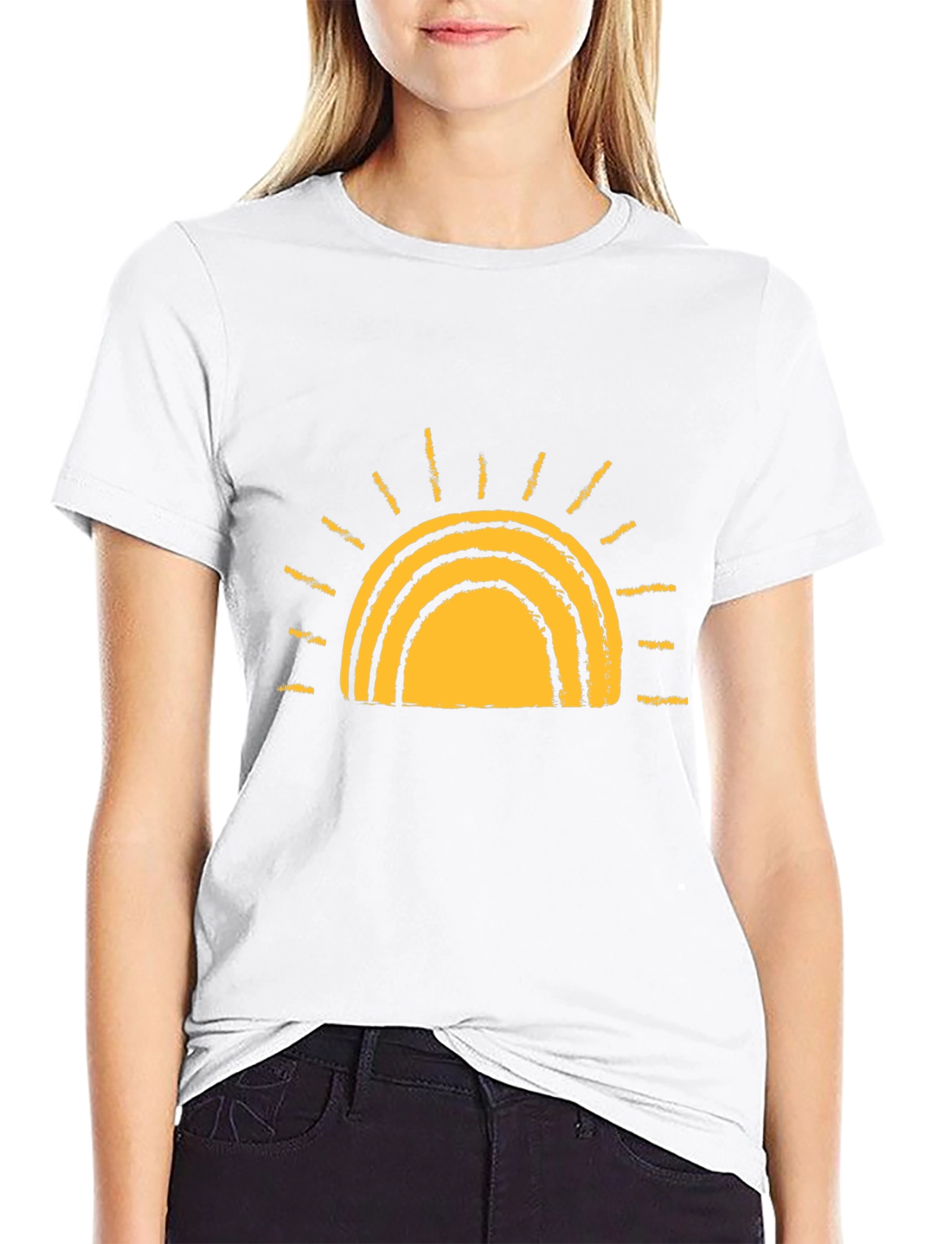 Sunrise Graphic Black T-Shirt | Casual Comfort