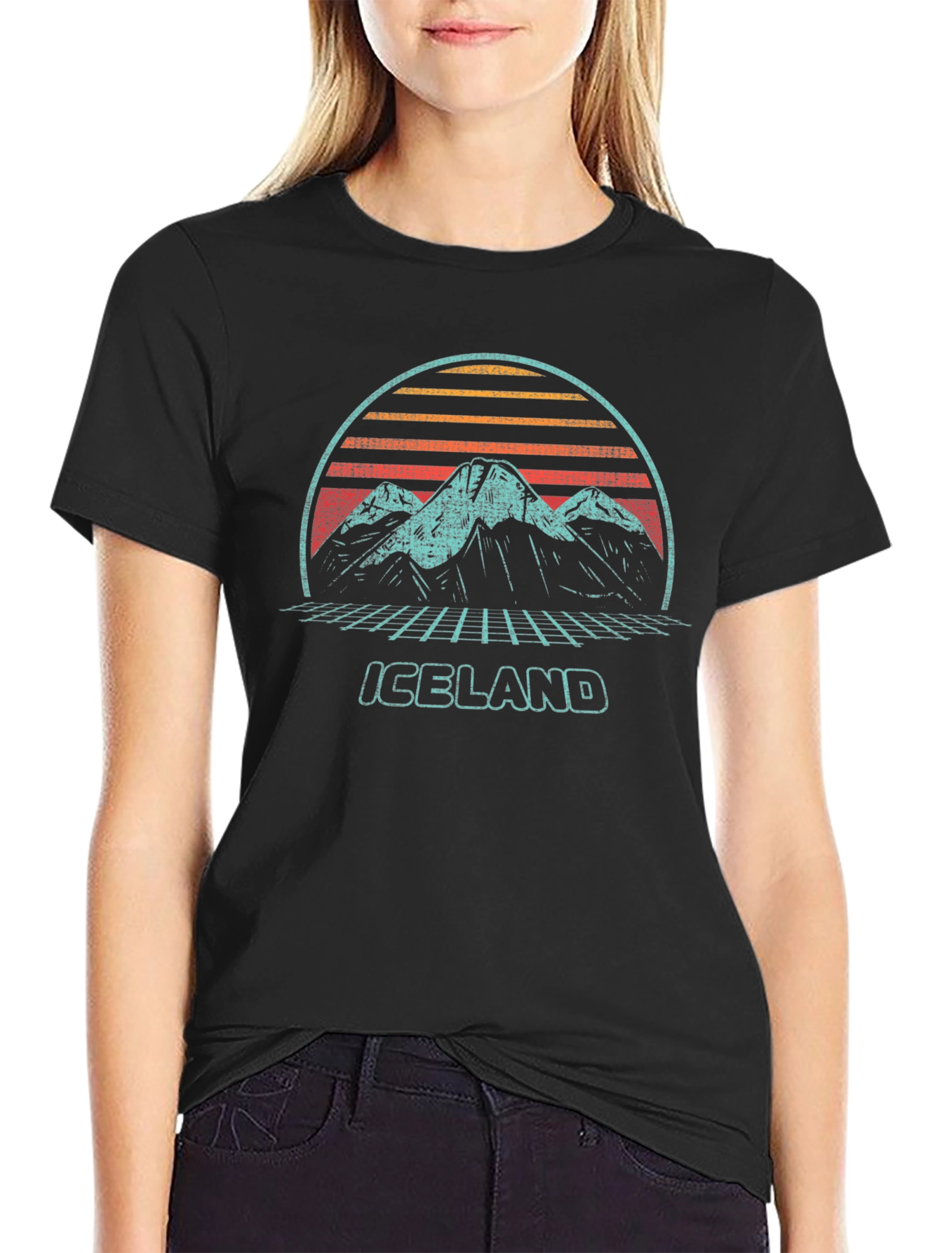 Retro Iceland Mountain Graphic Tee