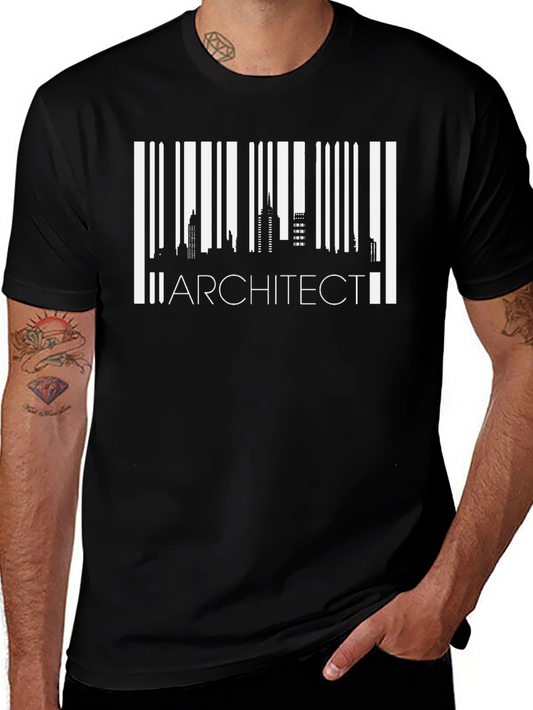 Architect Barcode Black T-Shirt - Urban Style