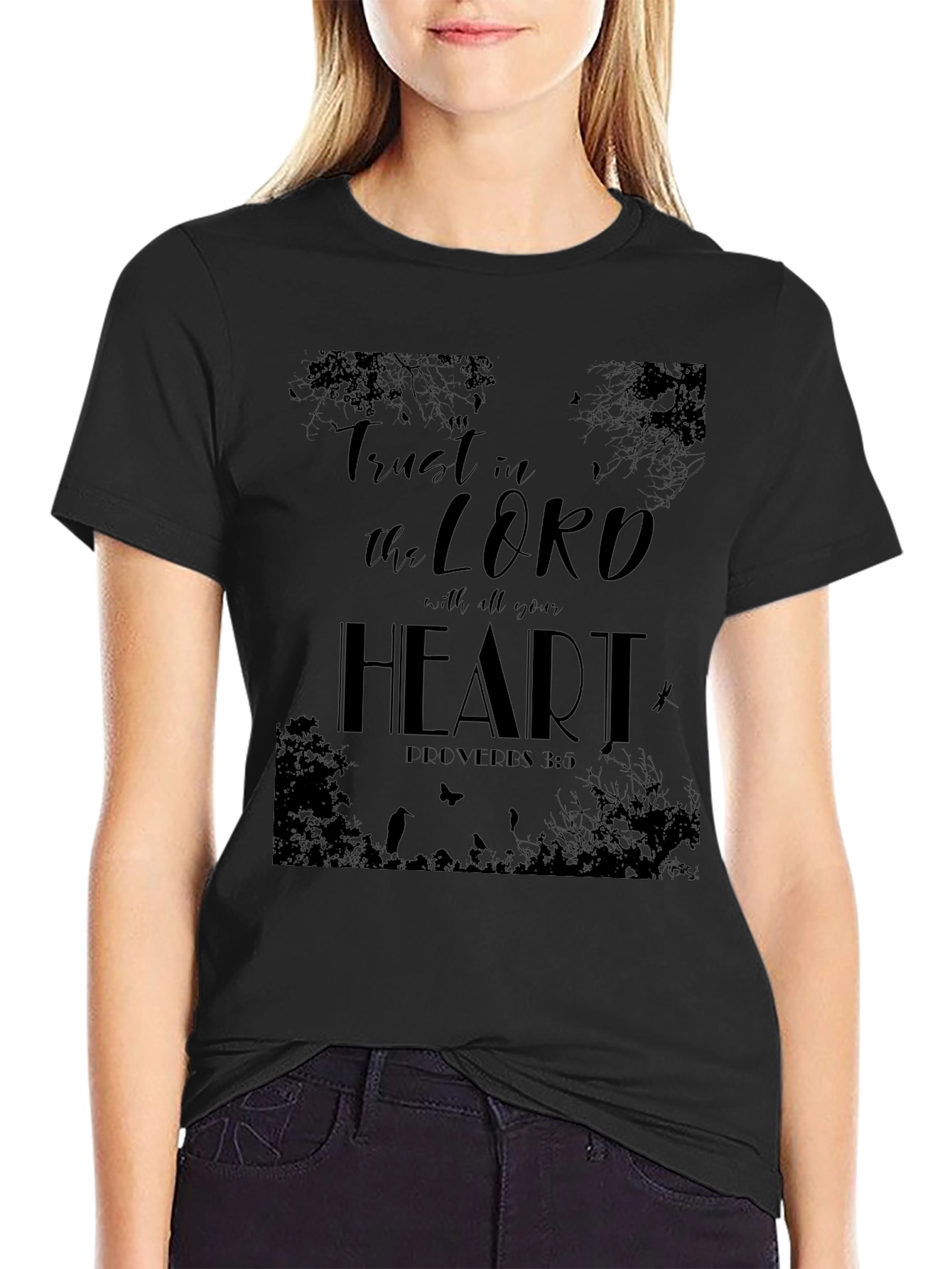 Trust in the Lord Graphic Black Tee