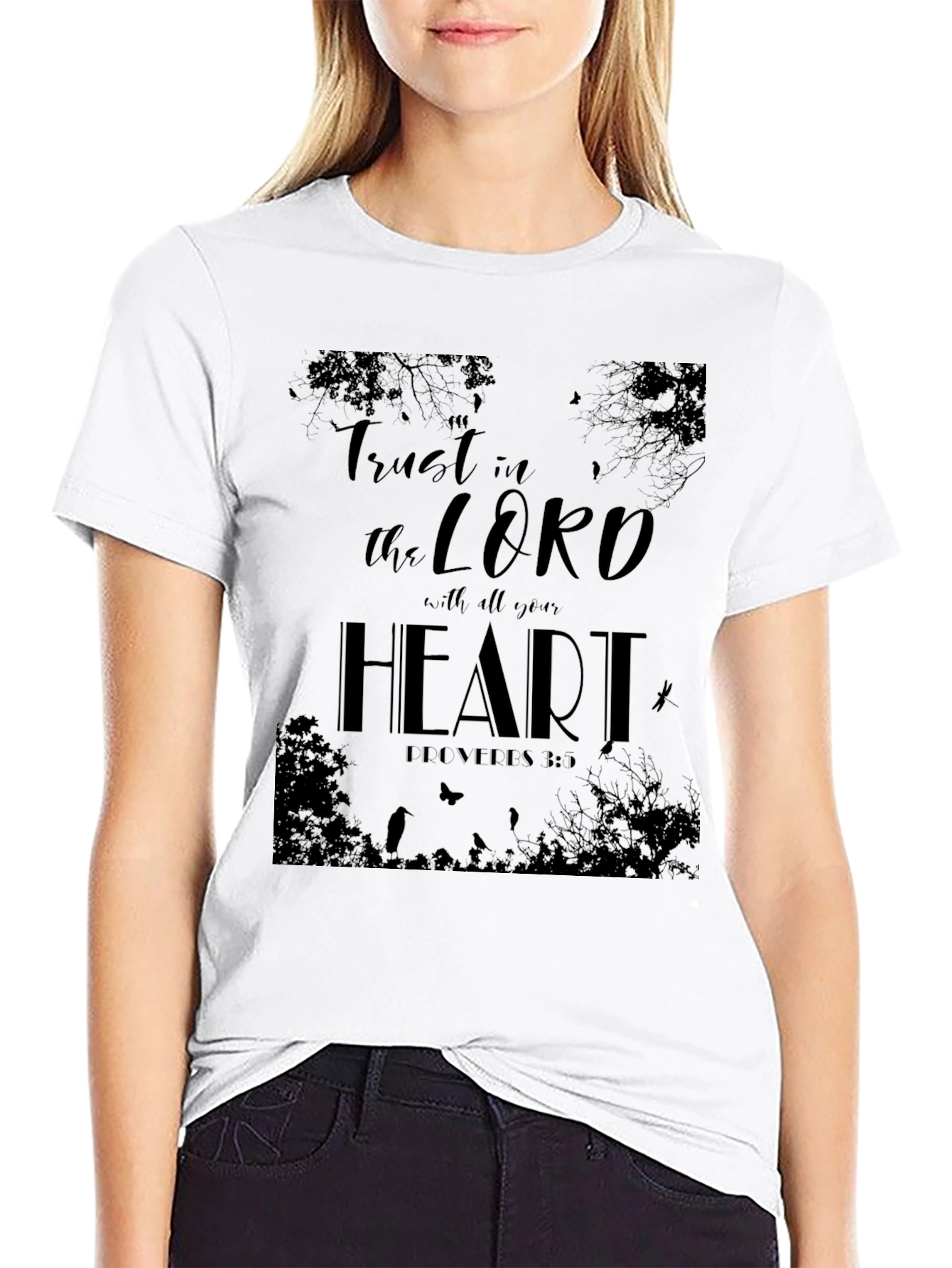 Trust in the Lord Graphic Black Tee