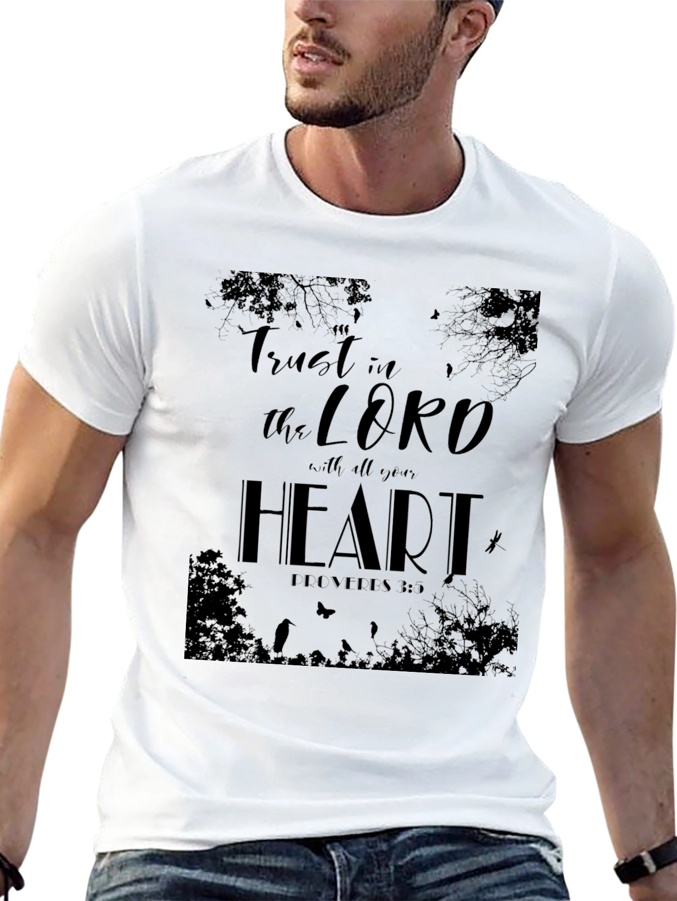 Trust in the Lord Graphic Black Tee