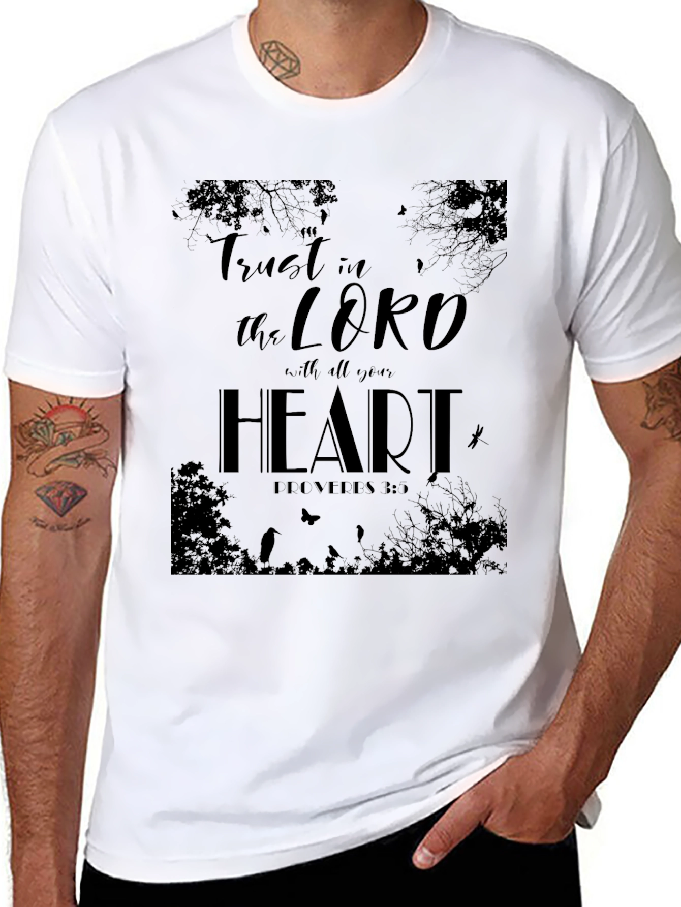 Trust in the Lord Graphic Black Tee