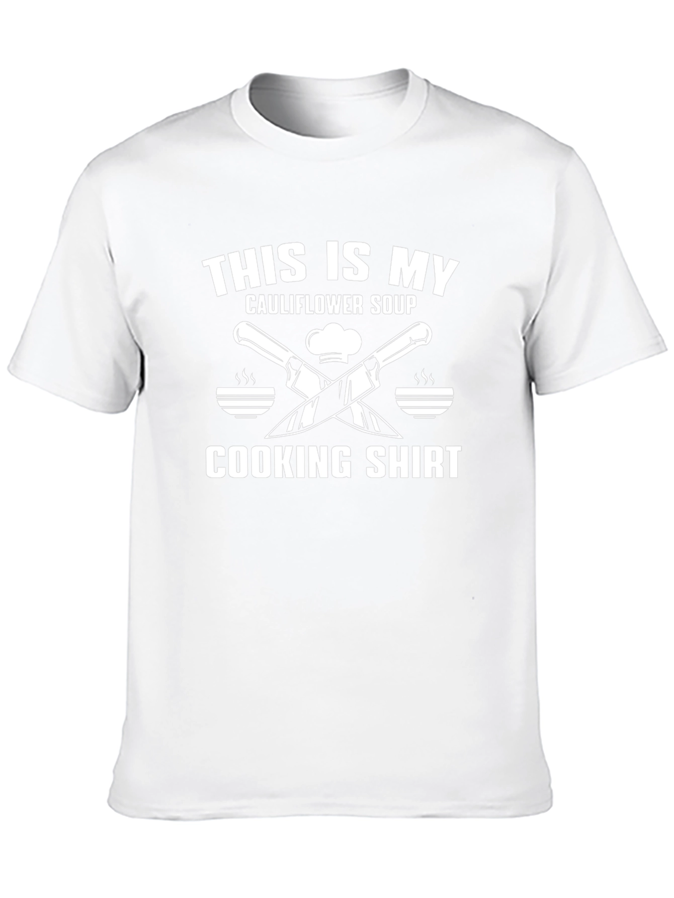 Funny Chefs Cooking T-Shirt: Cauliflower Soup Design