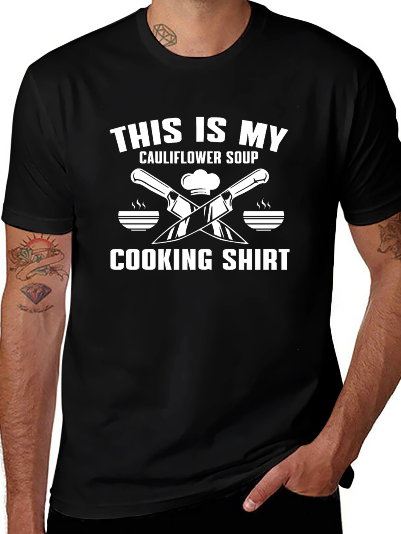 Funny Chefs Cooking T-Shirt: Cauliflower Soup Design