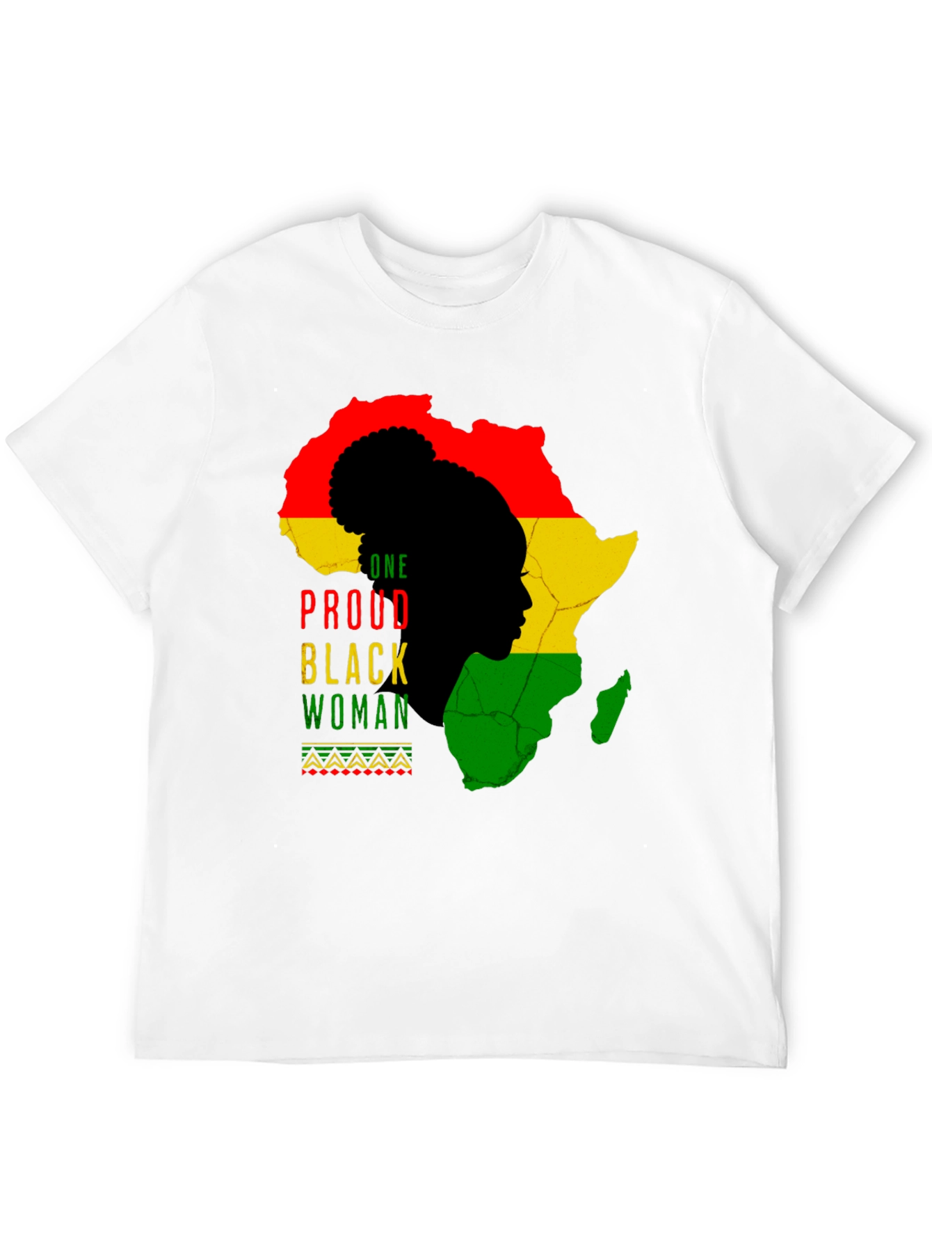 Proud Black Woman Africa Map Graphic Tee